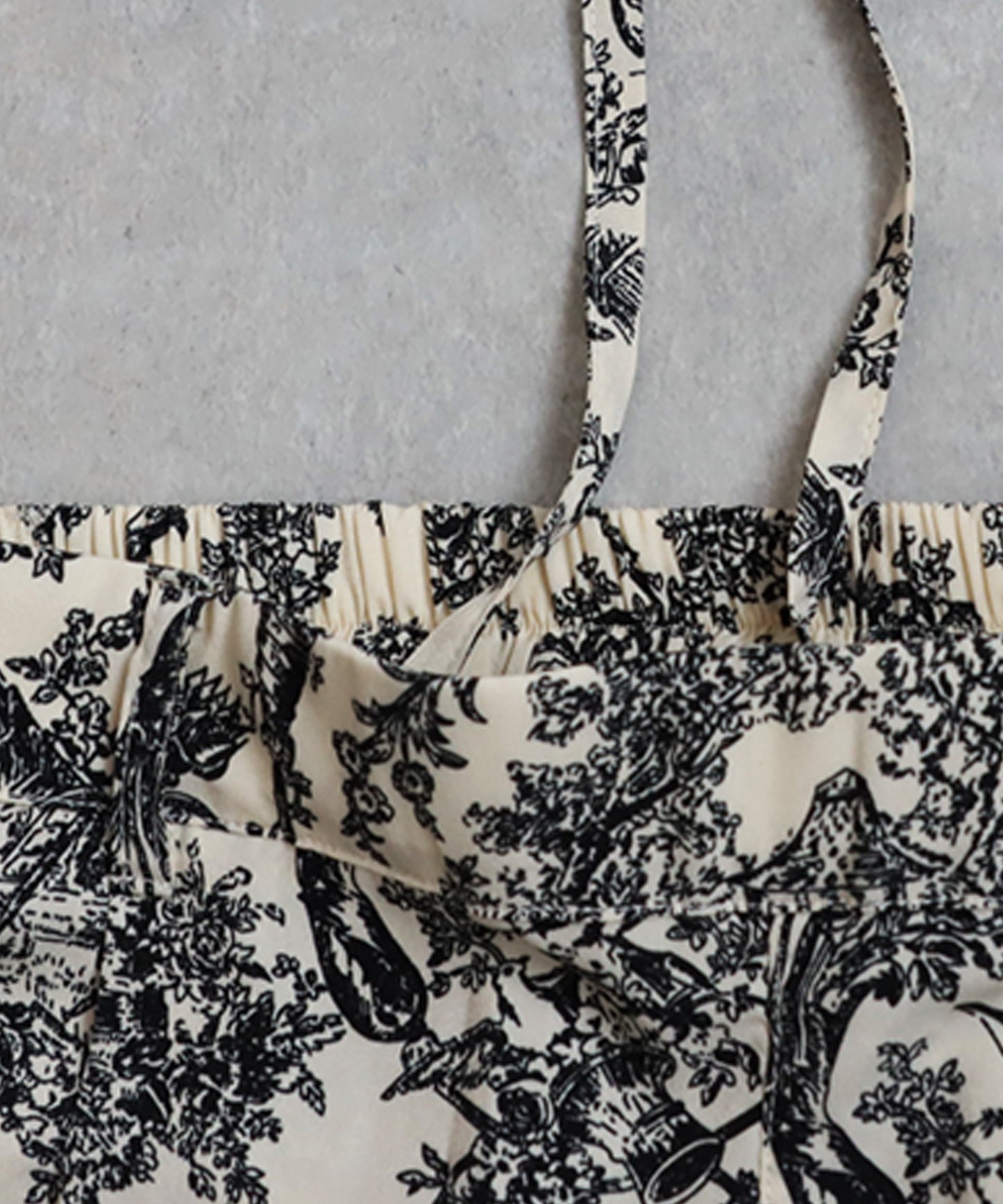 Ladies Toile De Jouy Wide-Leg Pants