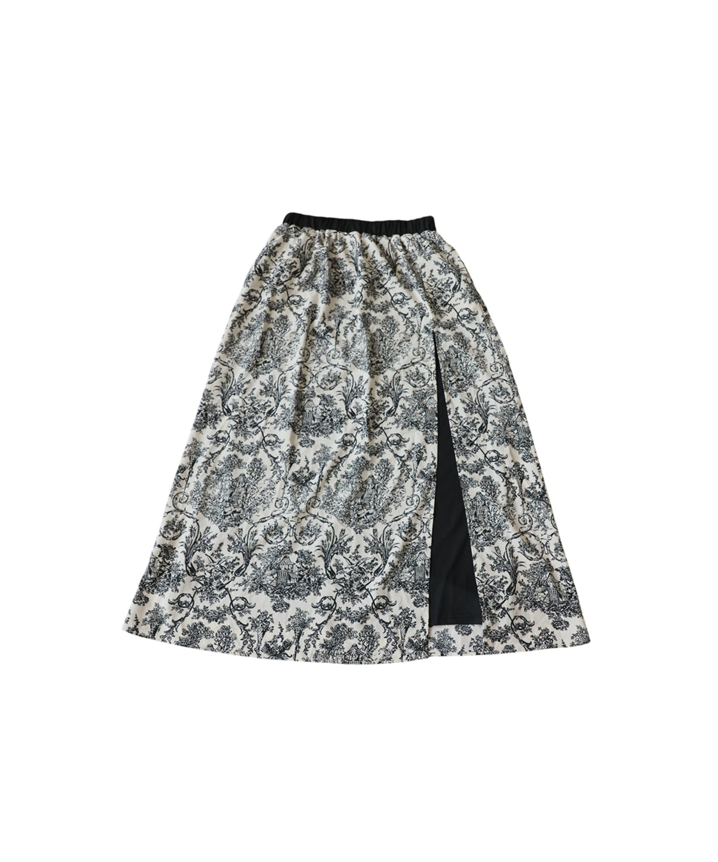 Toile De Jouy Print Long Skirt Ladies