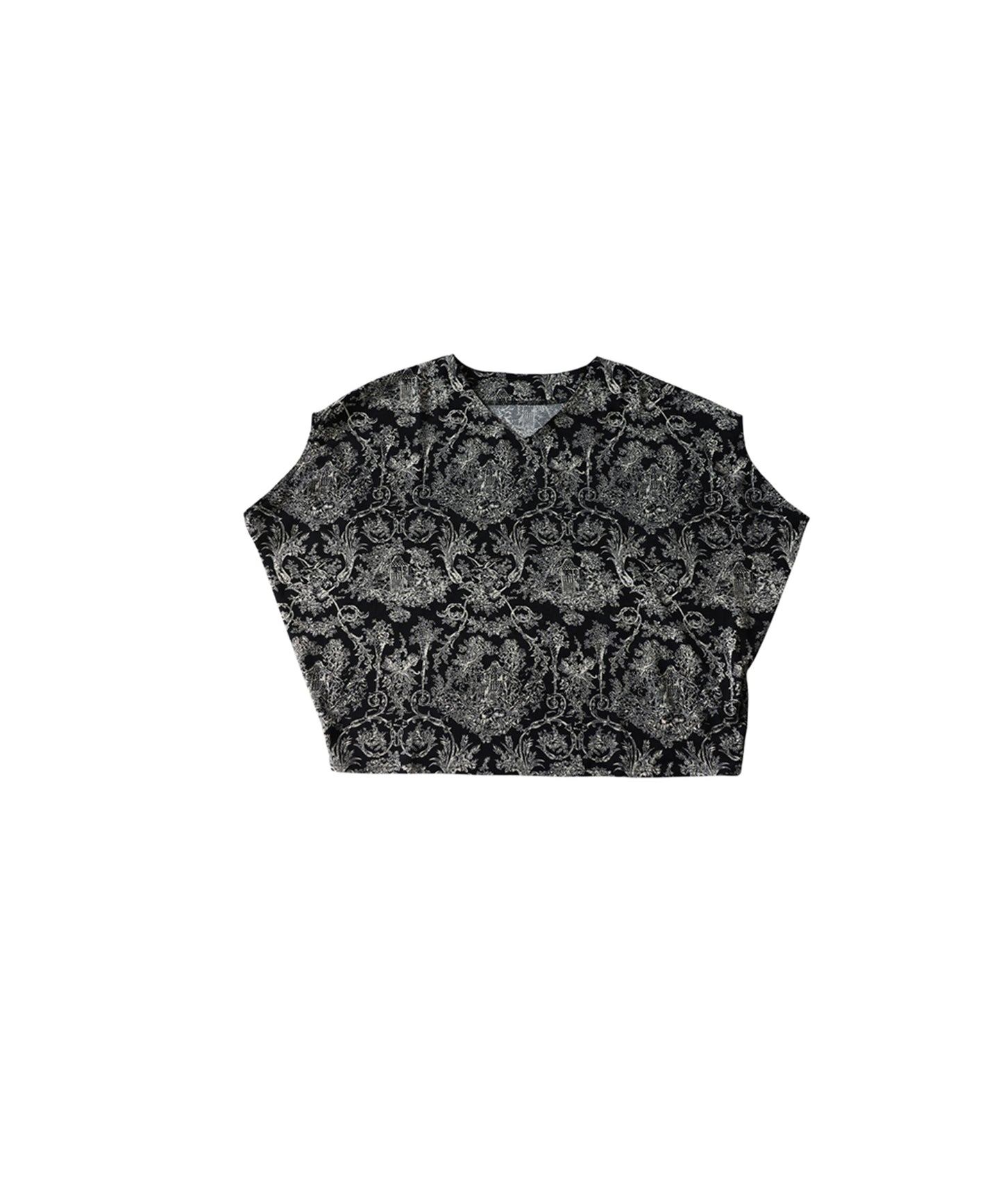 Toile De Jouy Print Blouse Ladies