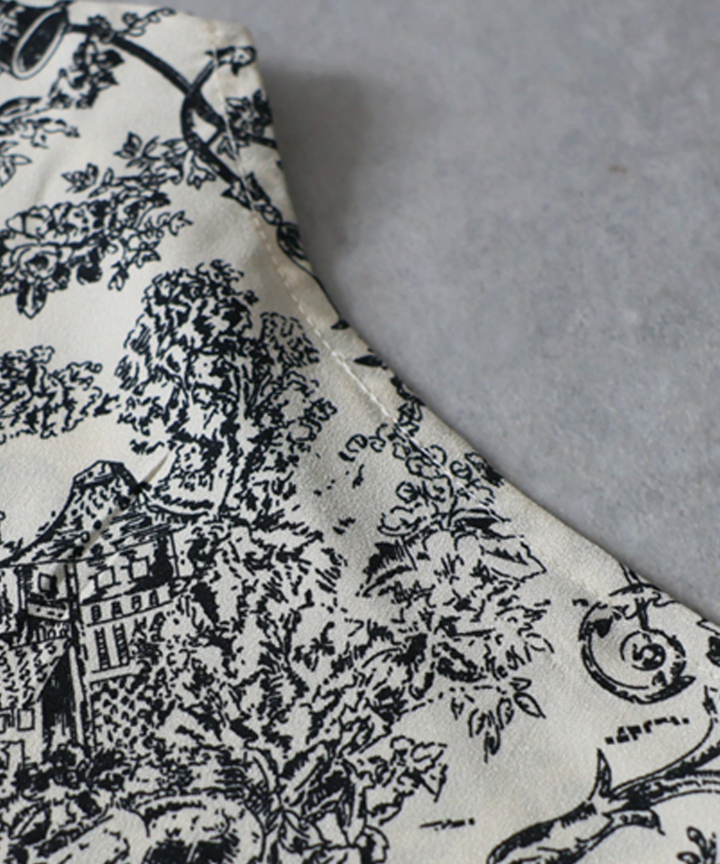 Toile De Jouy Print Blouse Ladies