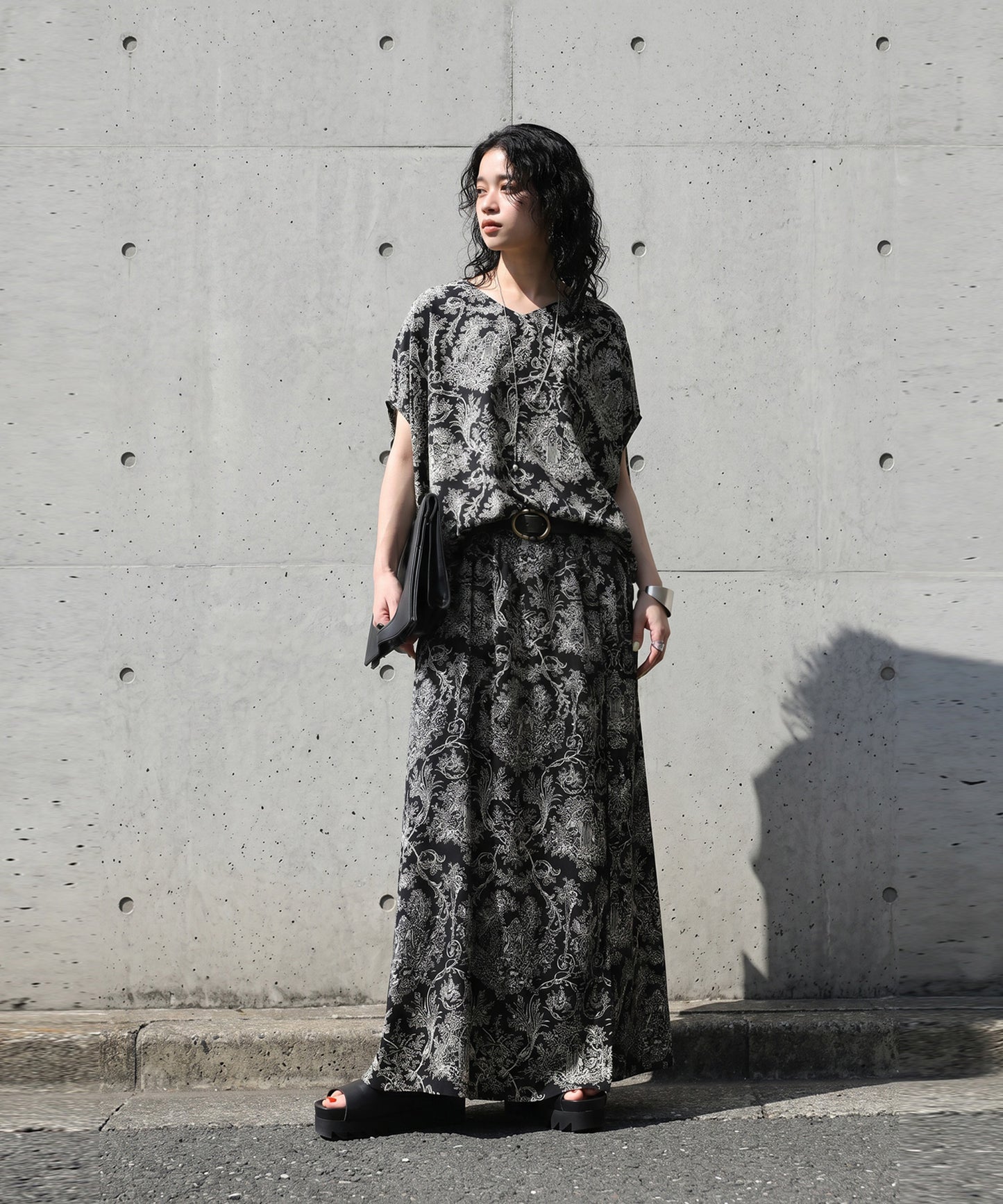 Toile De Jouy Print Blouse Ladies