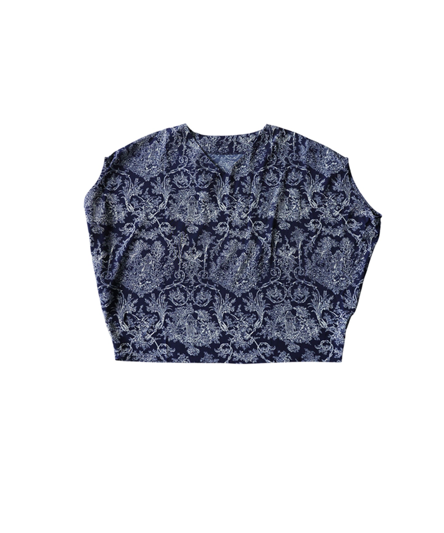 Toile De Jouy Print Blouse Ladies
