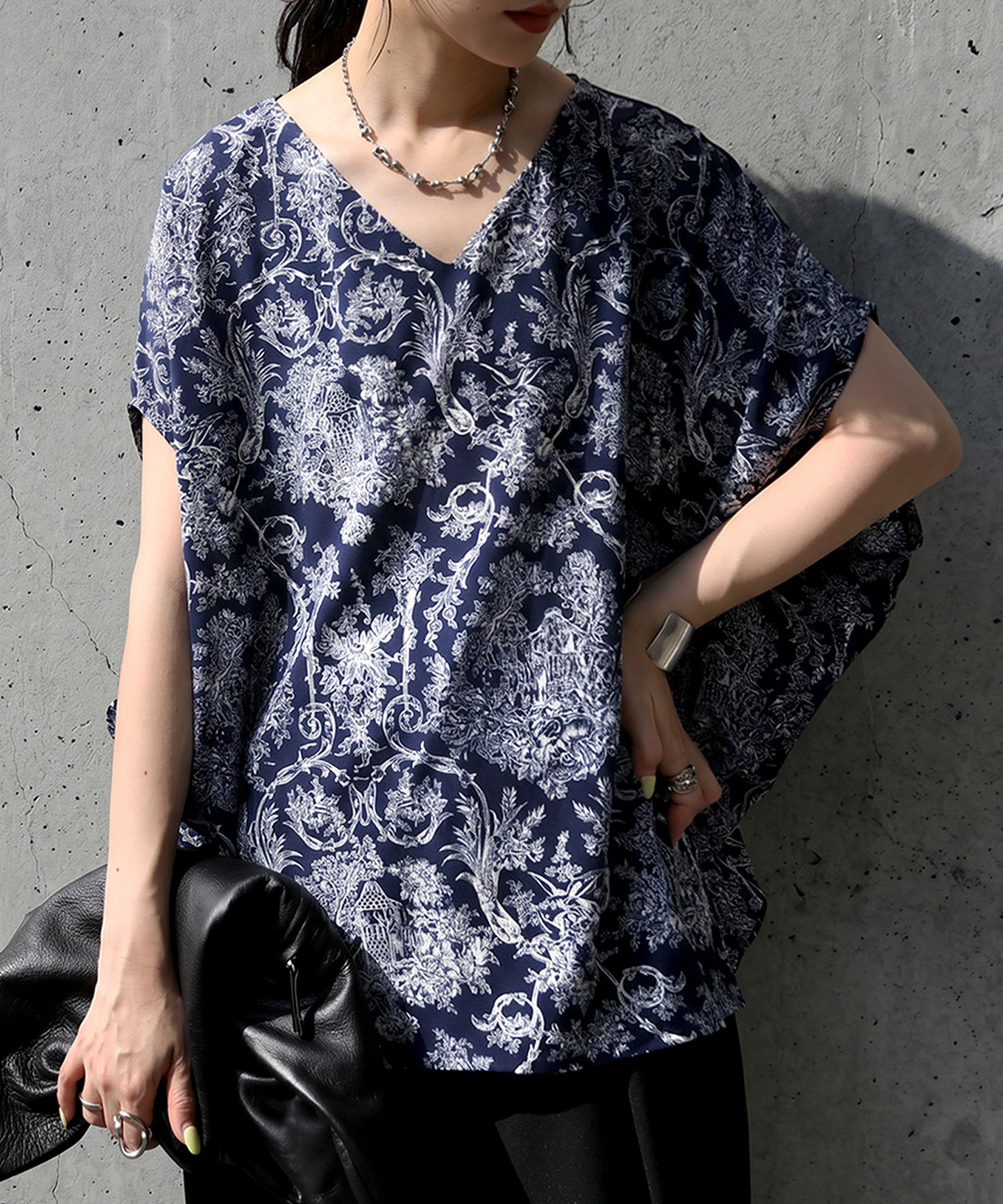 Toile De Jouy Print Blouse Ladies