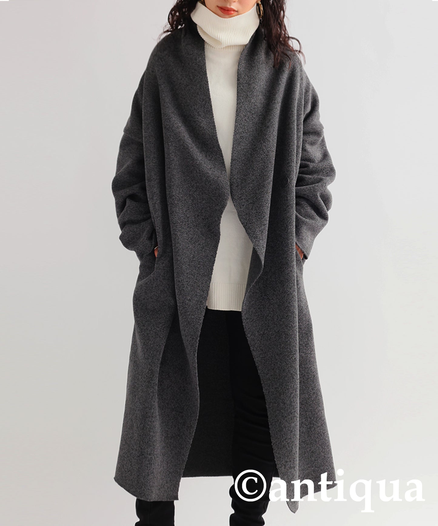 Shawl collar Boa Coat Ladies