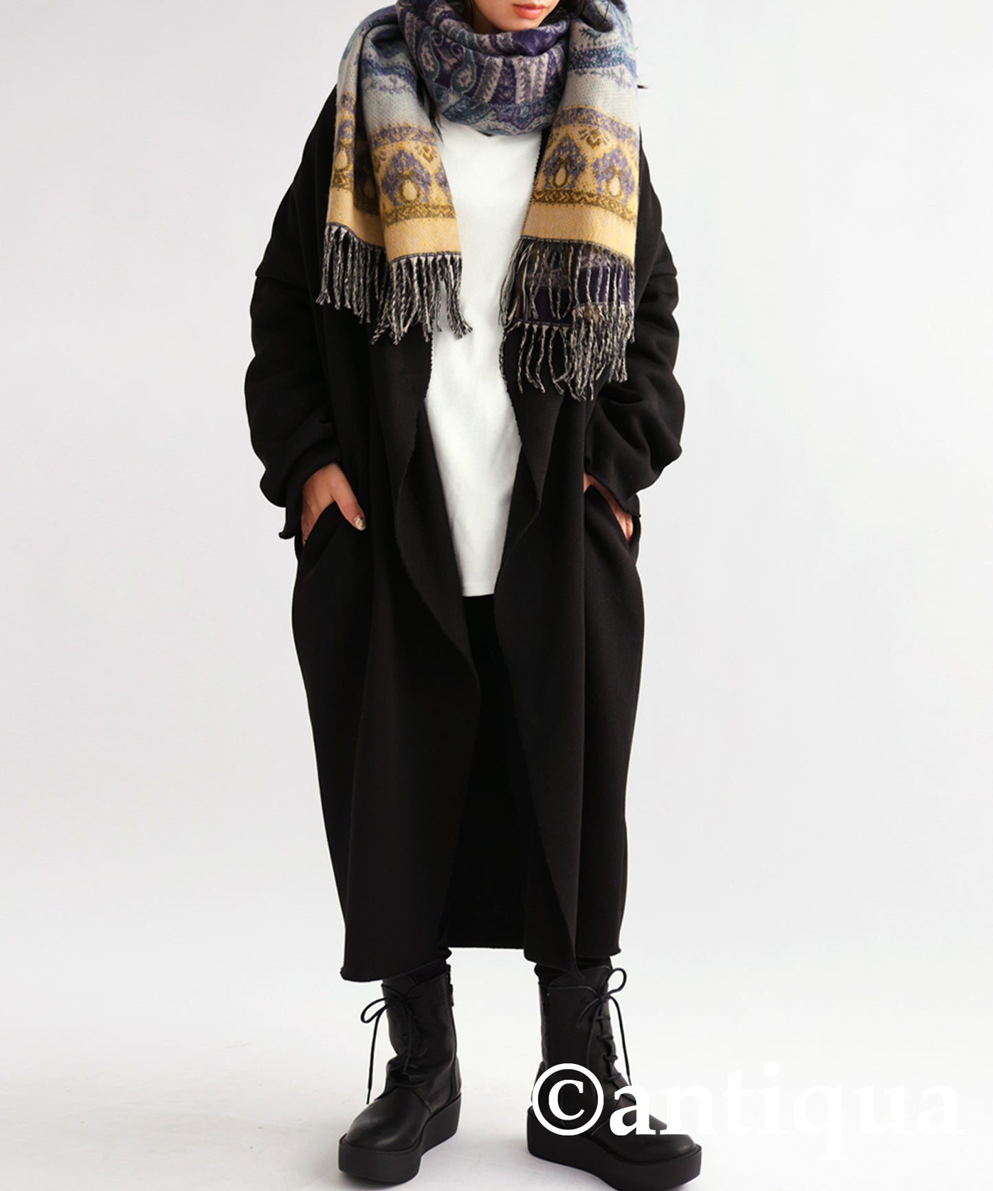 Shawl collar Boa Coat Ladies