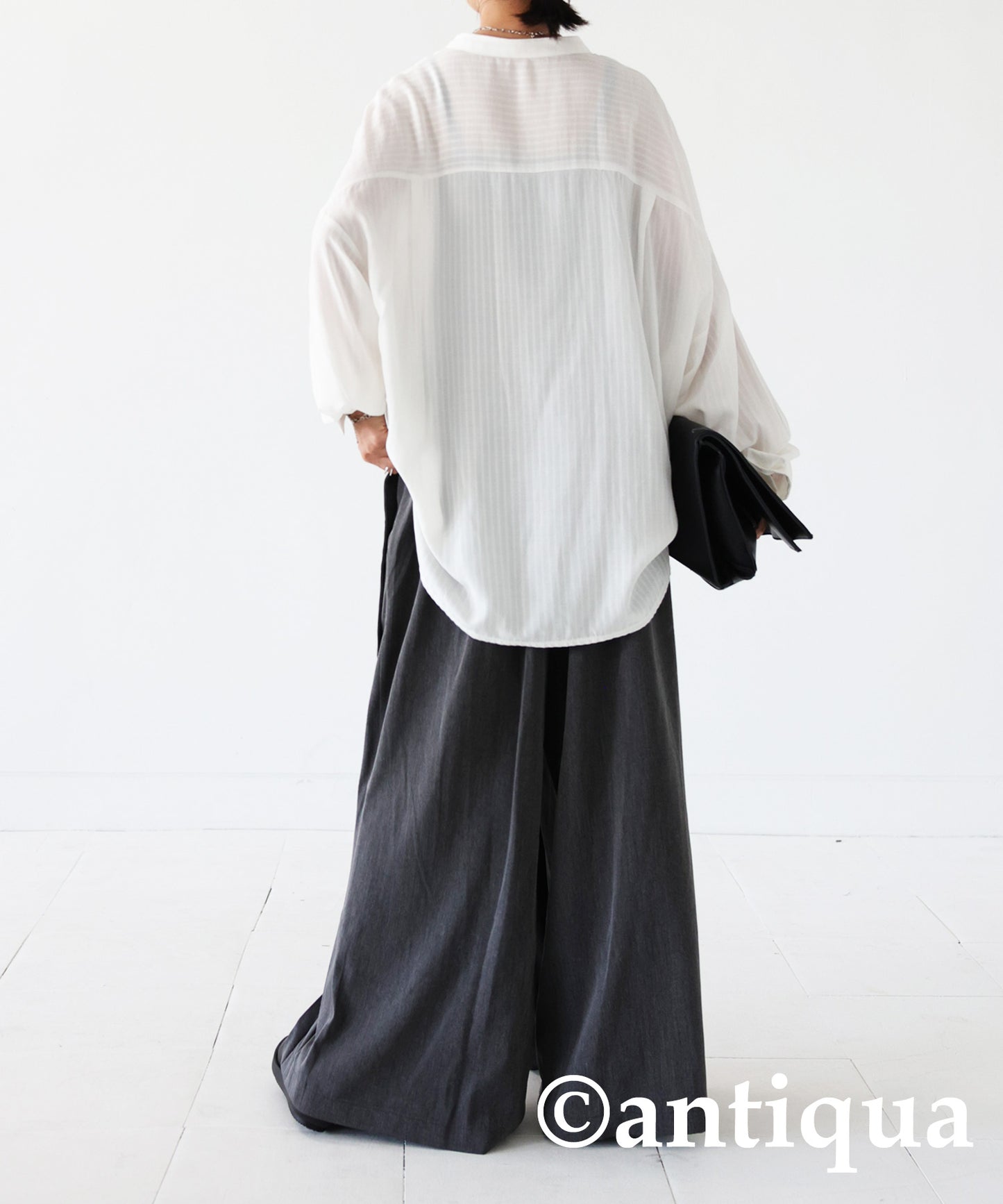 Ladies Half-Pleated Wrap Skirt Pants