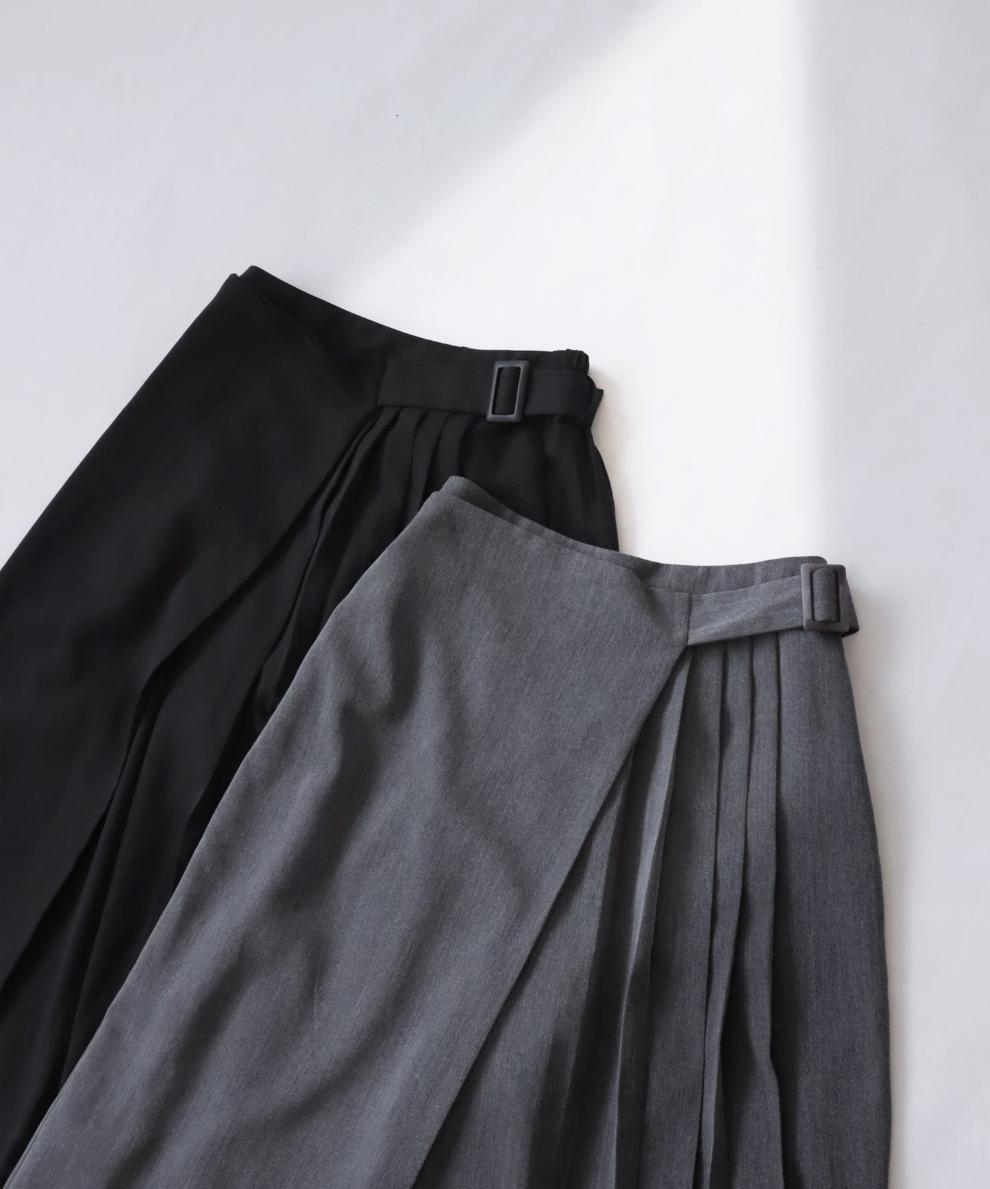 Ladies Half-Pleated Wrap Skirt Pants