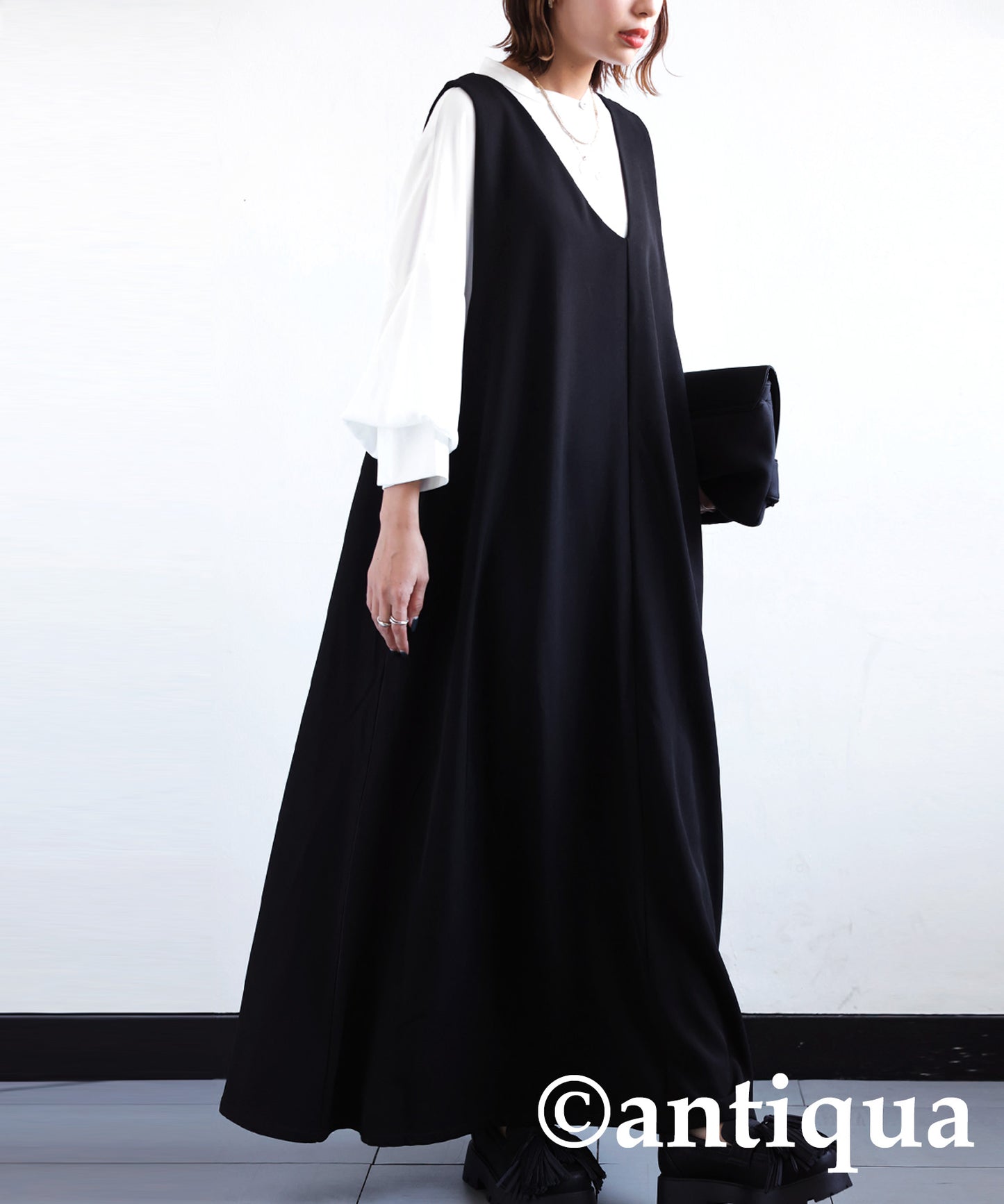 Back belt Ladies Casual Long dress salopette