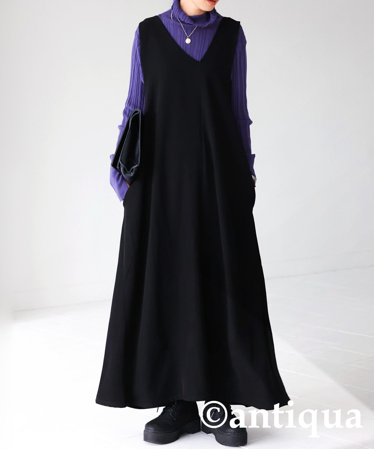 Back belt Ladies Casual Long dress salopette