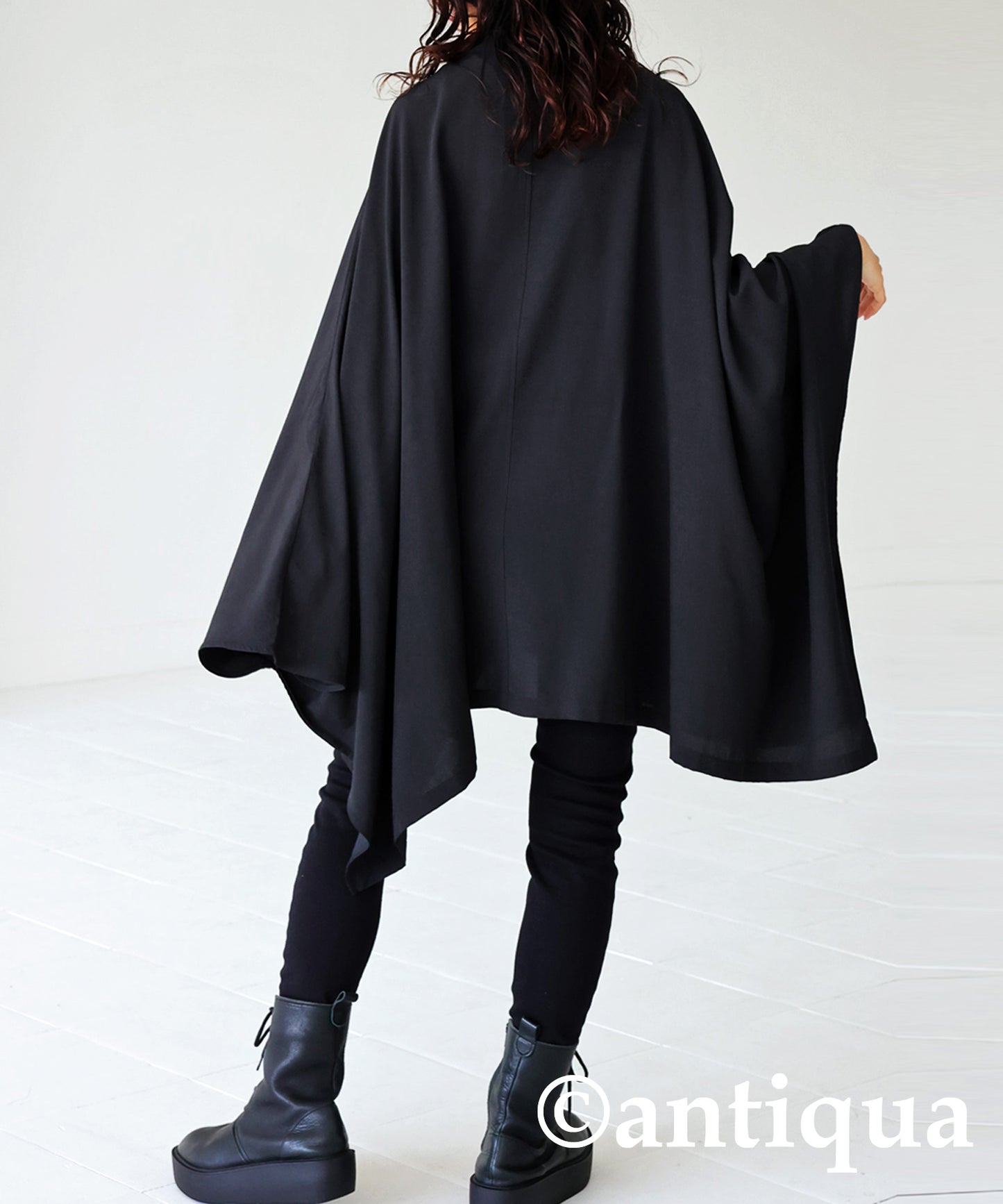 Long-sleeved poncho tops Ladies