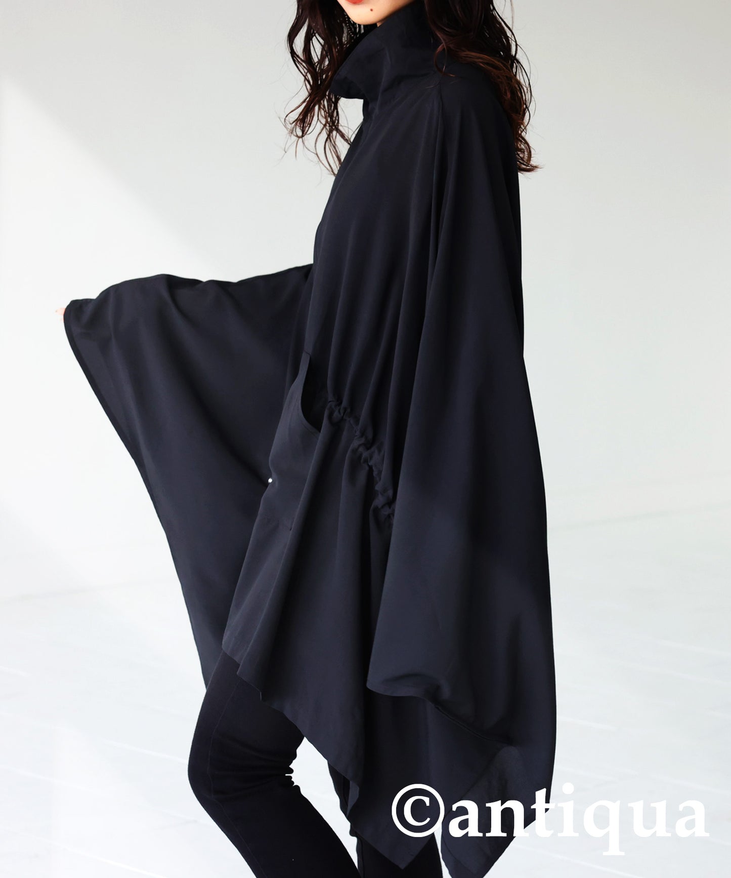 Long-sleeved poncho tops Ladies