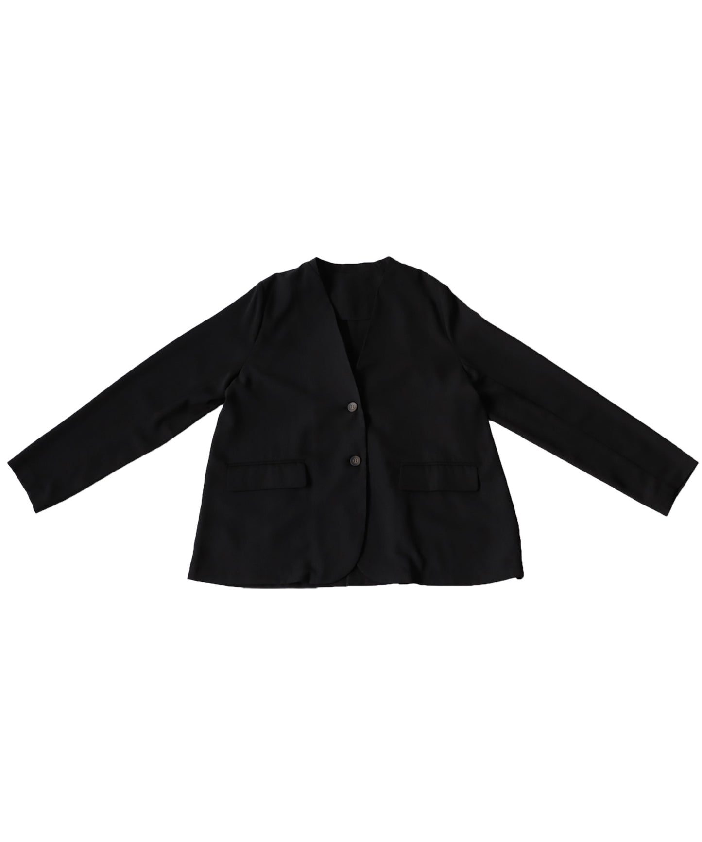 Collarless Ladies jacket long sleeve