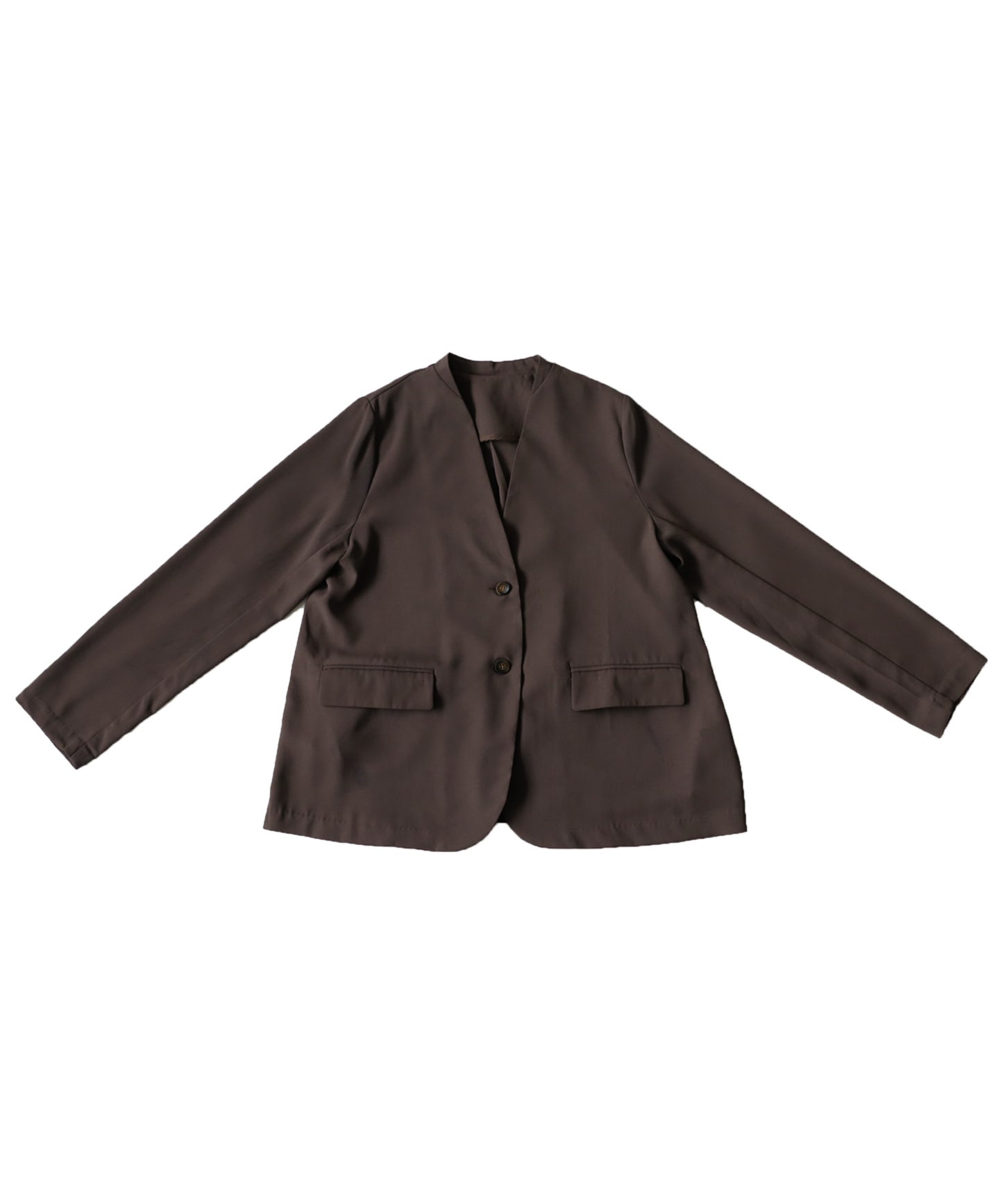 Collarless Ladies jacket long sleeve