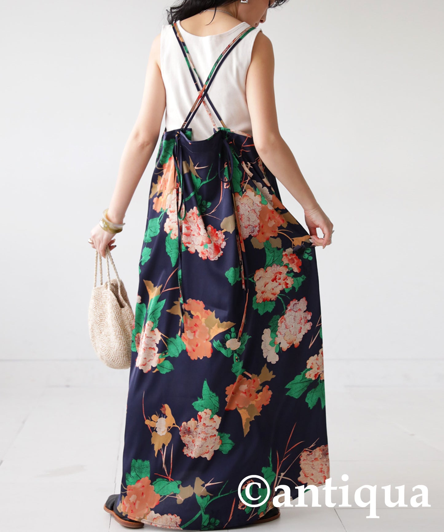Floral Pattern Japanese Style Ladies Camisole Casual dress