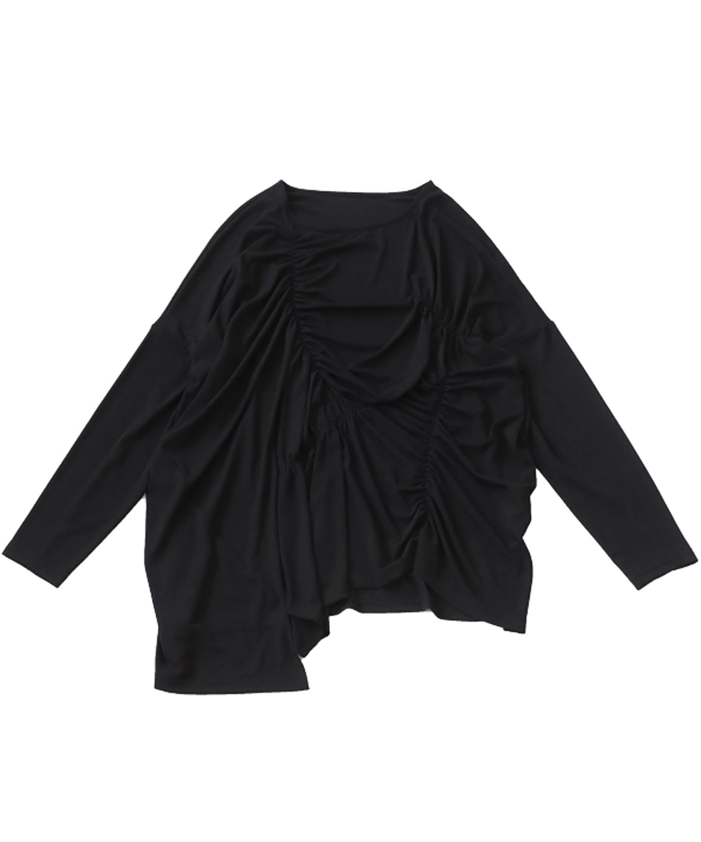 Asymmetric shirring tops Ladies