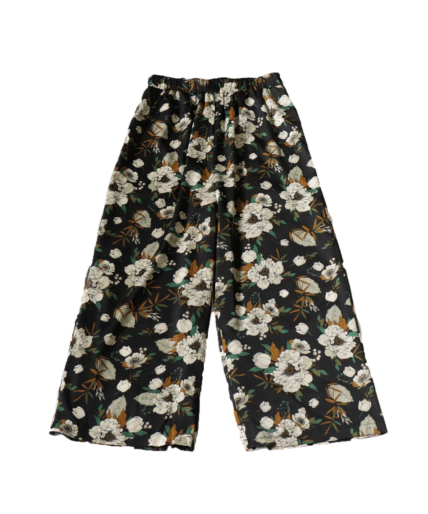 Floral pattern wide pants Ladies Pants Bottoms