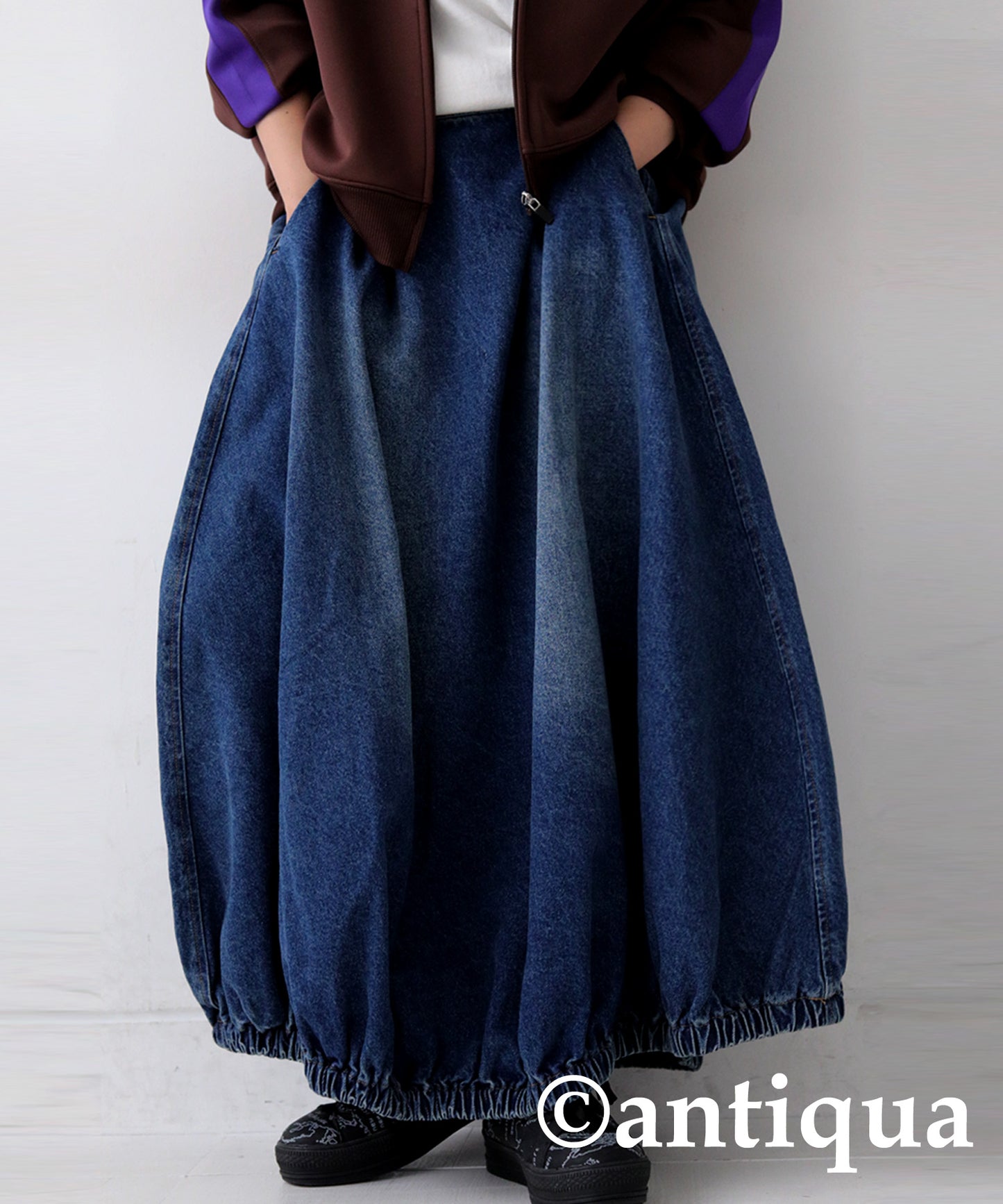 Balloon Denim Skirt Ladies