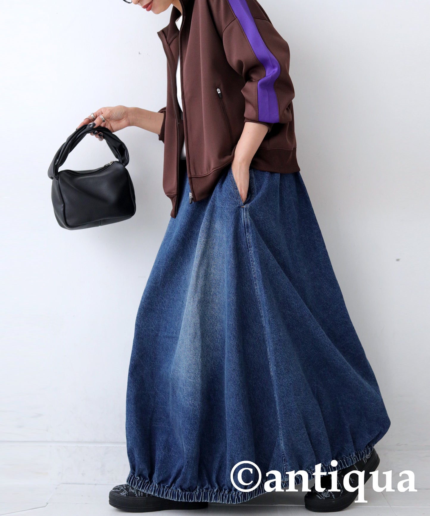 Balloon Denim Skirt Ladies