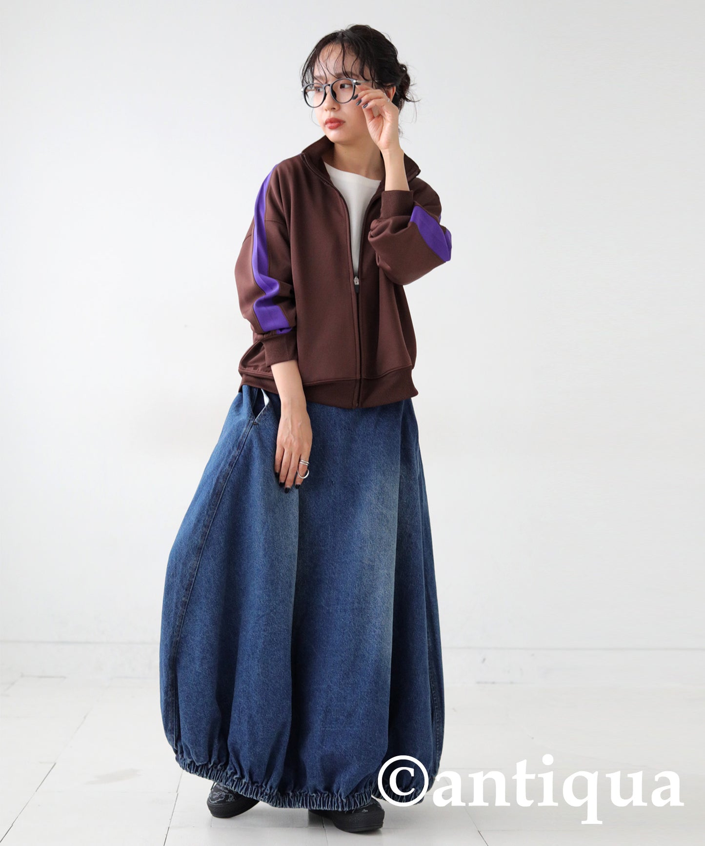 Balloon Denim Skirt Ladies