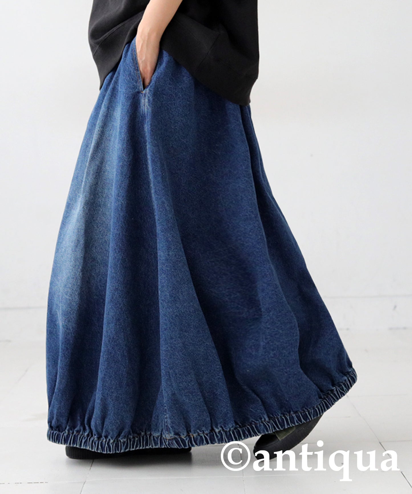 Balloon Denim Skirt Ladies