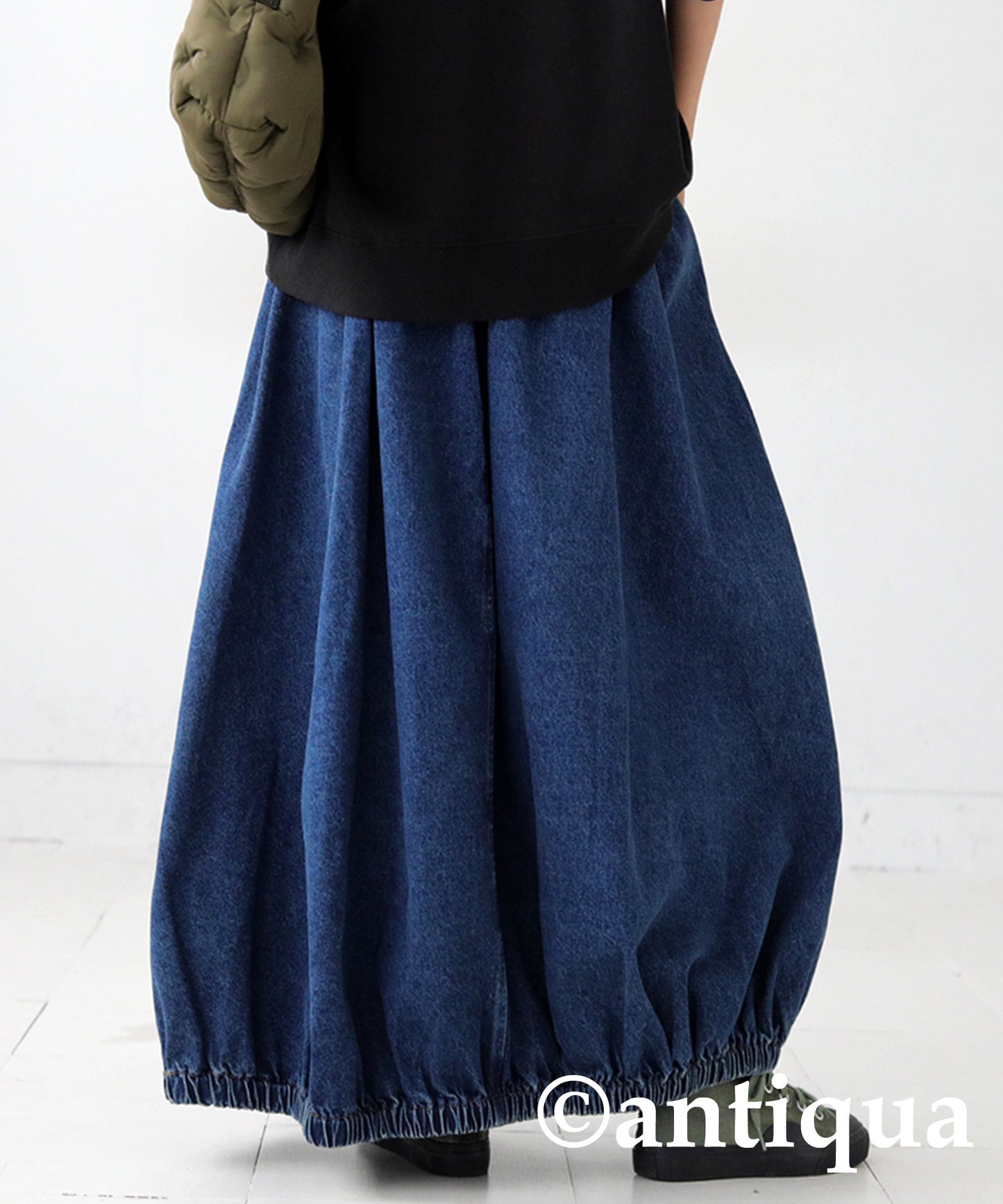 Balloon Denim Skirt Ladies