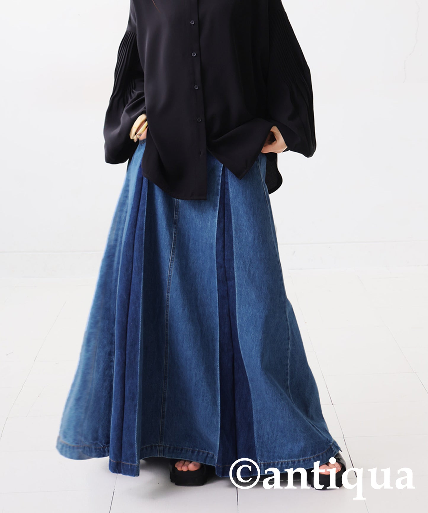 100% cotton denim skirt Ladies