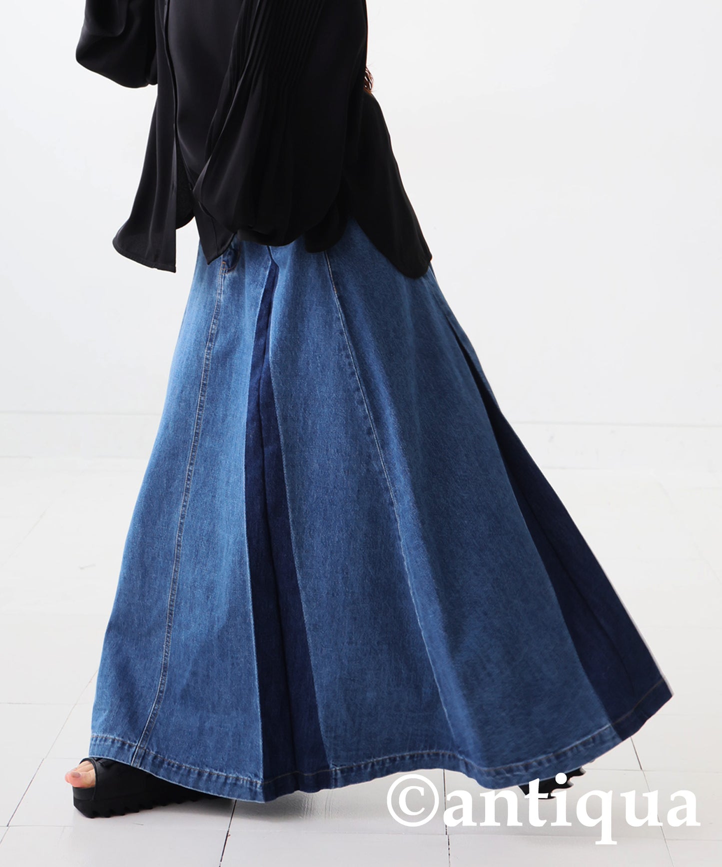 100% cotton denim skirt Ladies