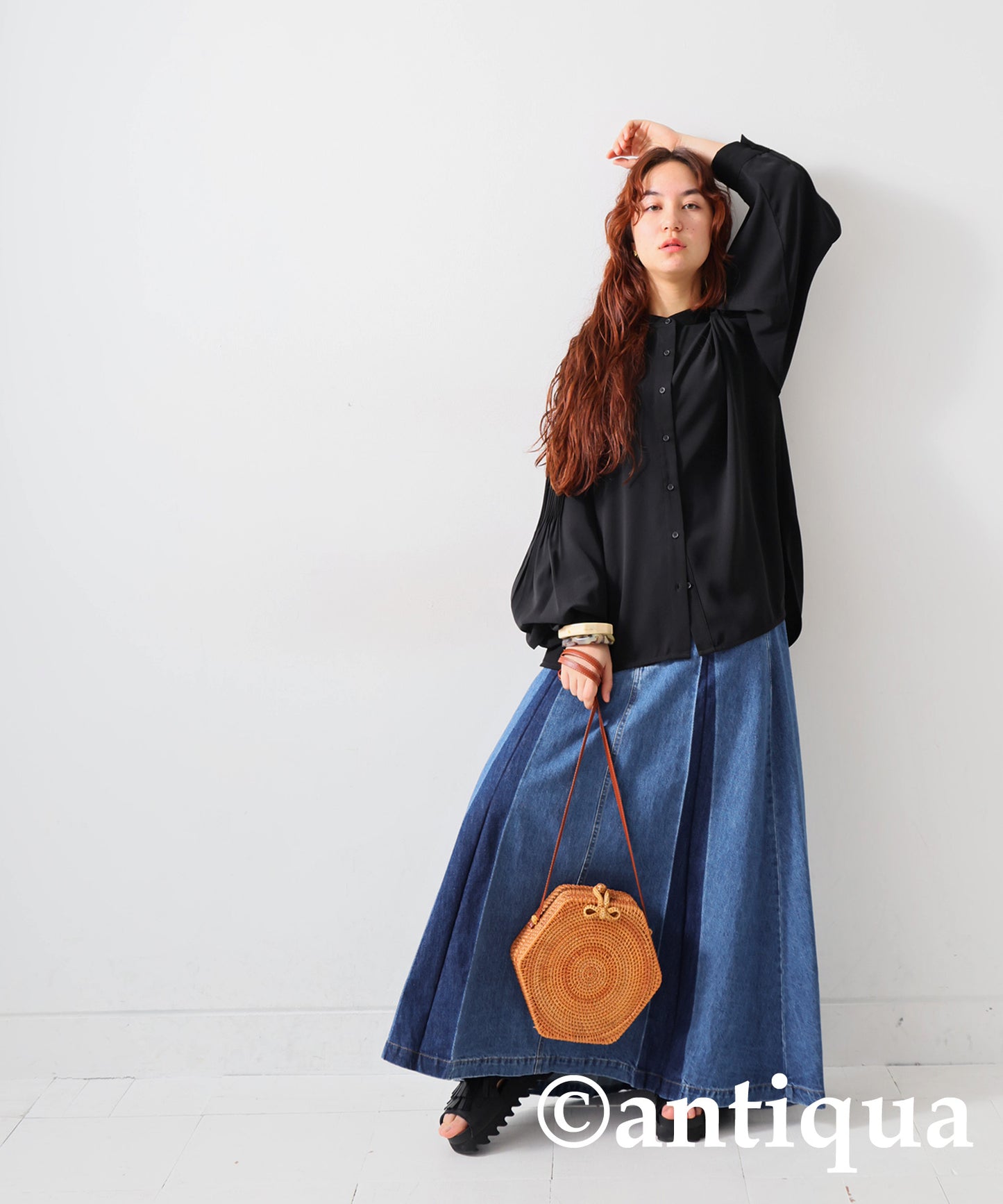 100% cotton denim skirt Ladies