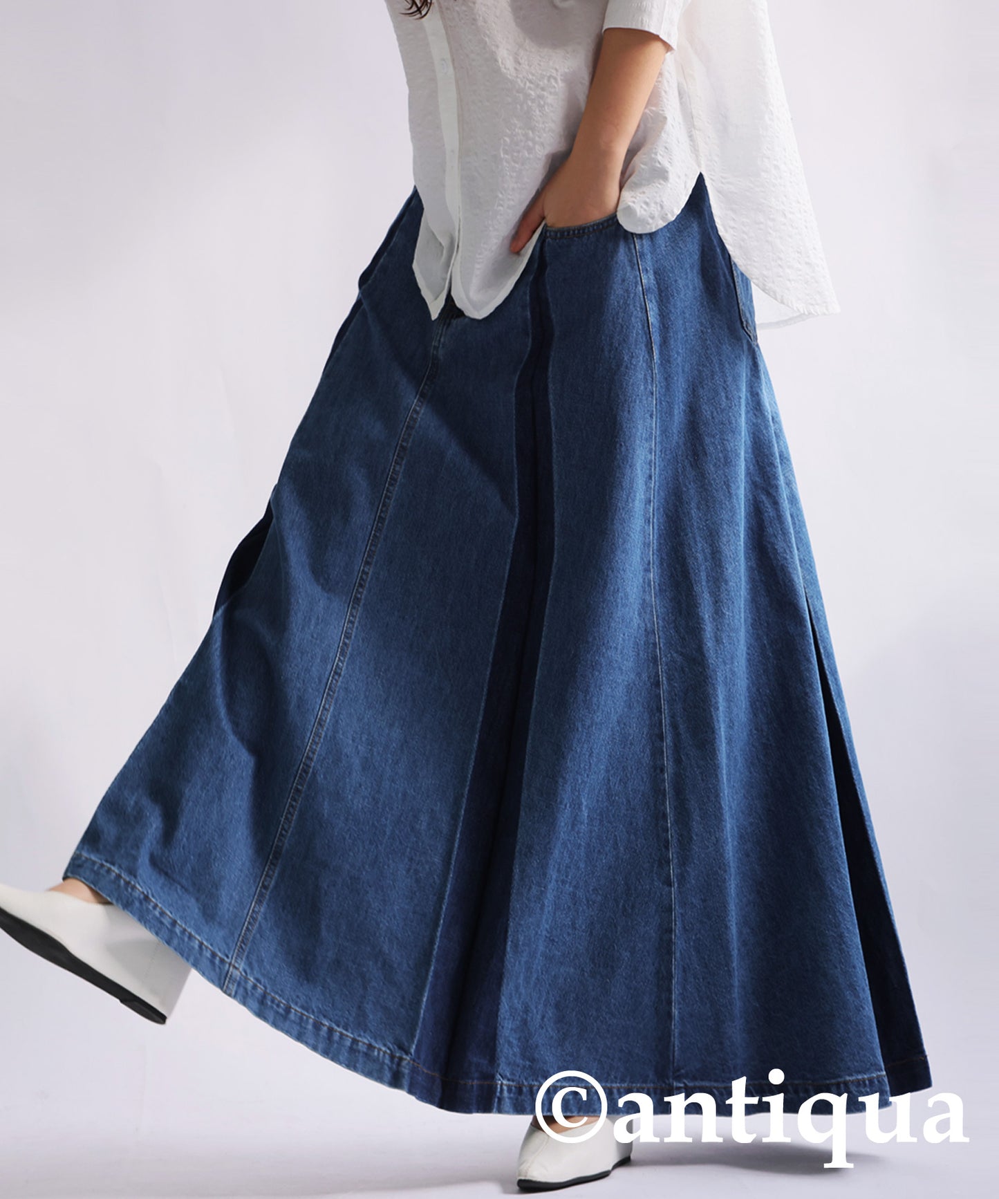 100% cotton denim skirt Ladies