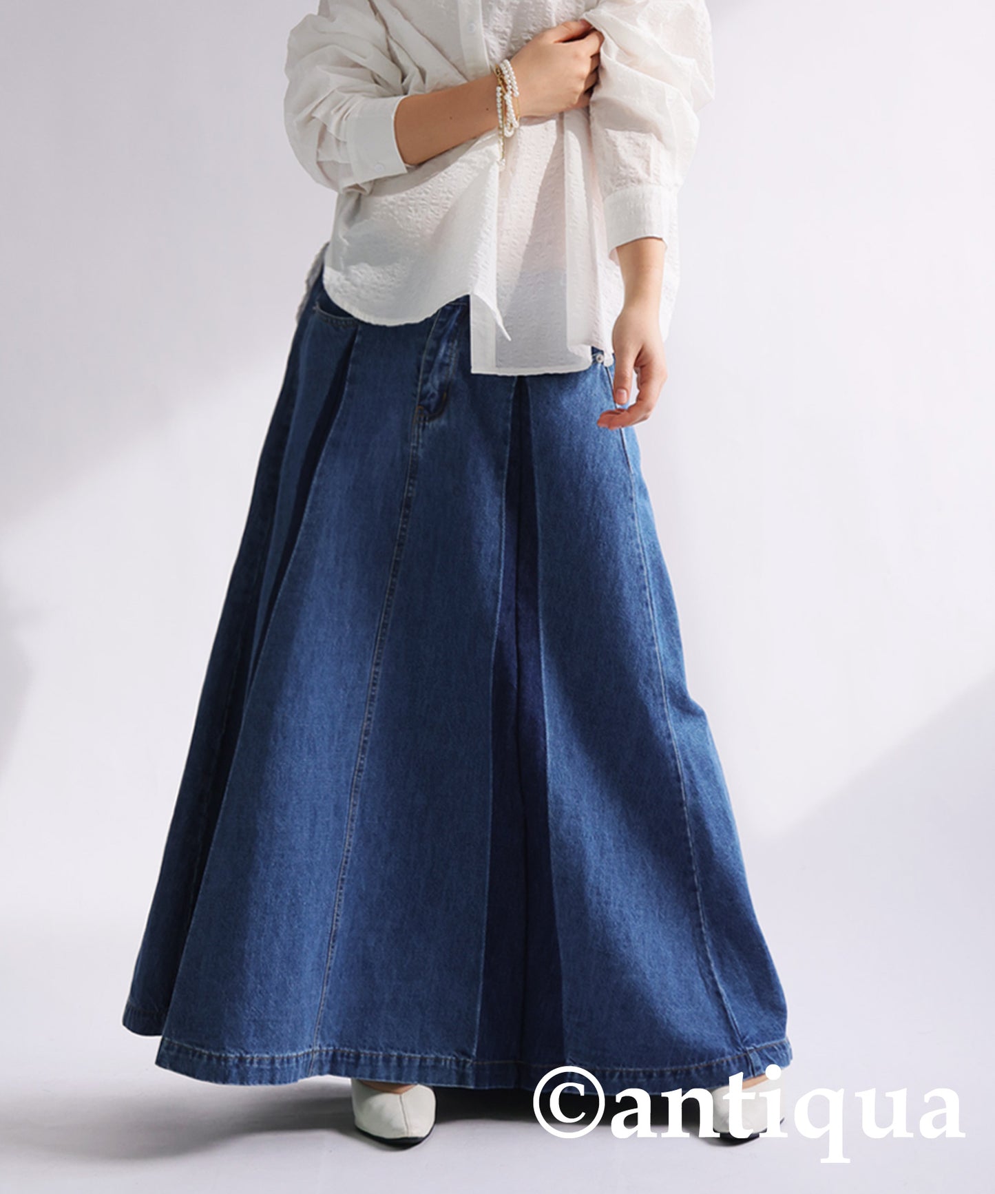 100% cotton denim skirt Ladies