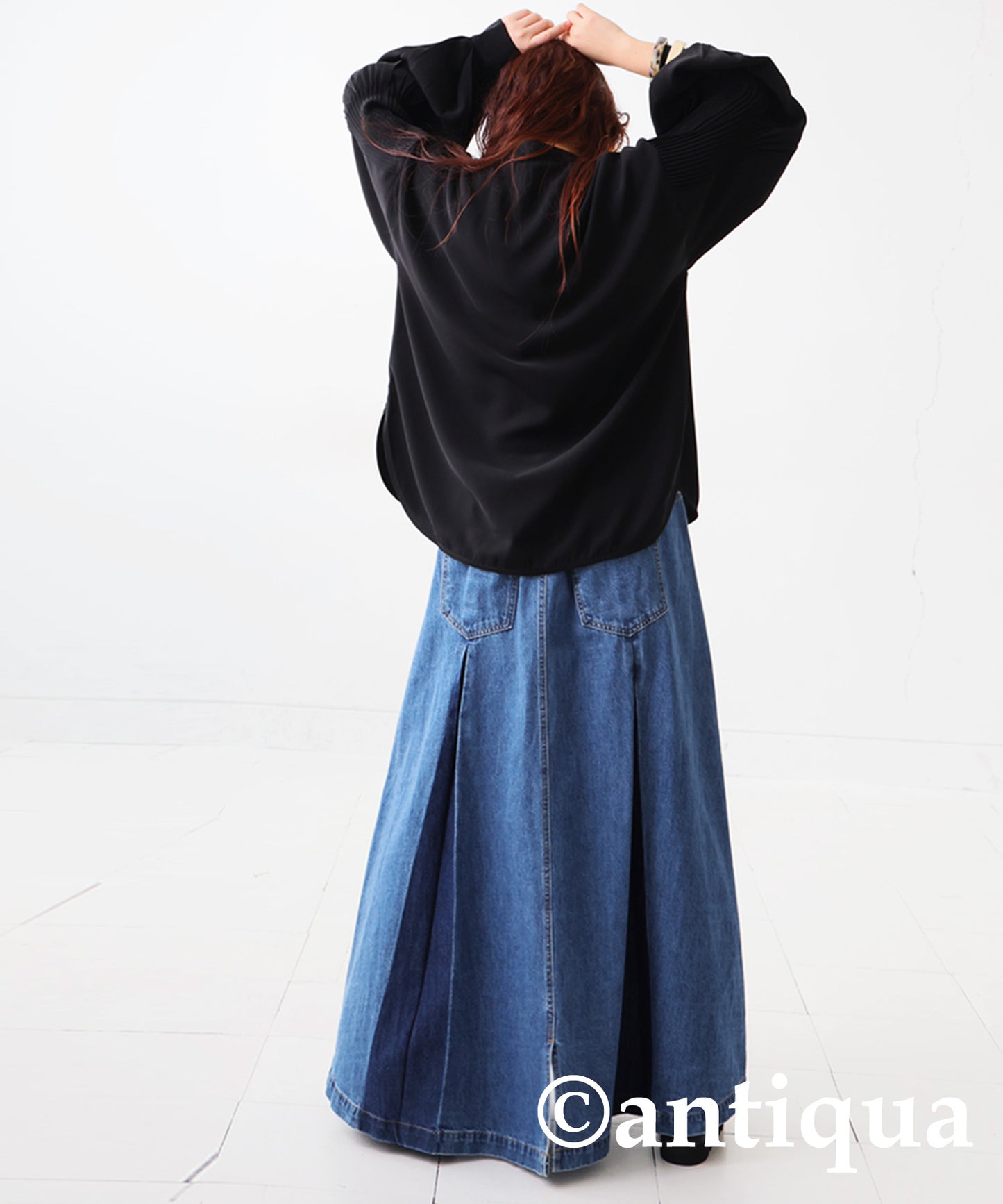 100% cotton denim skirt Ladies