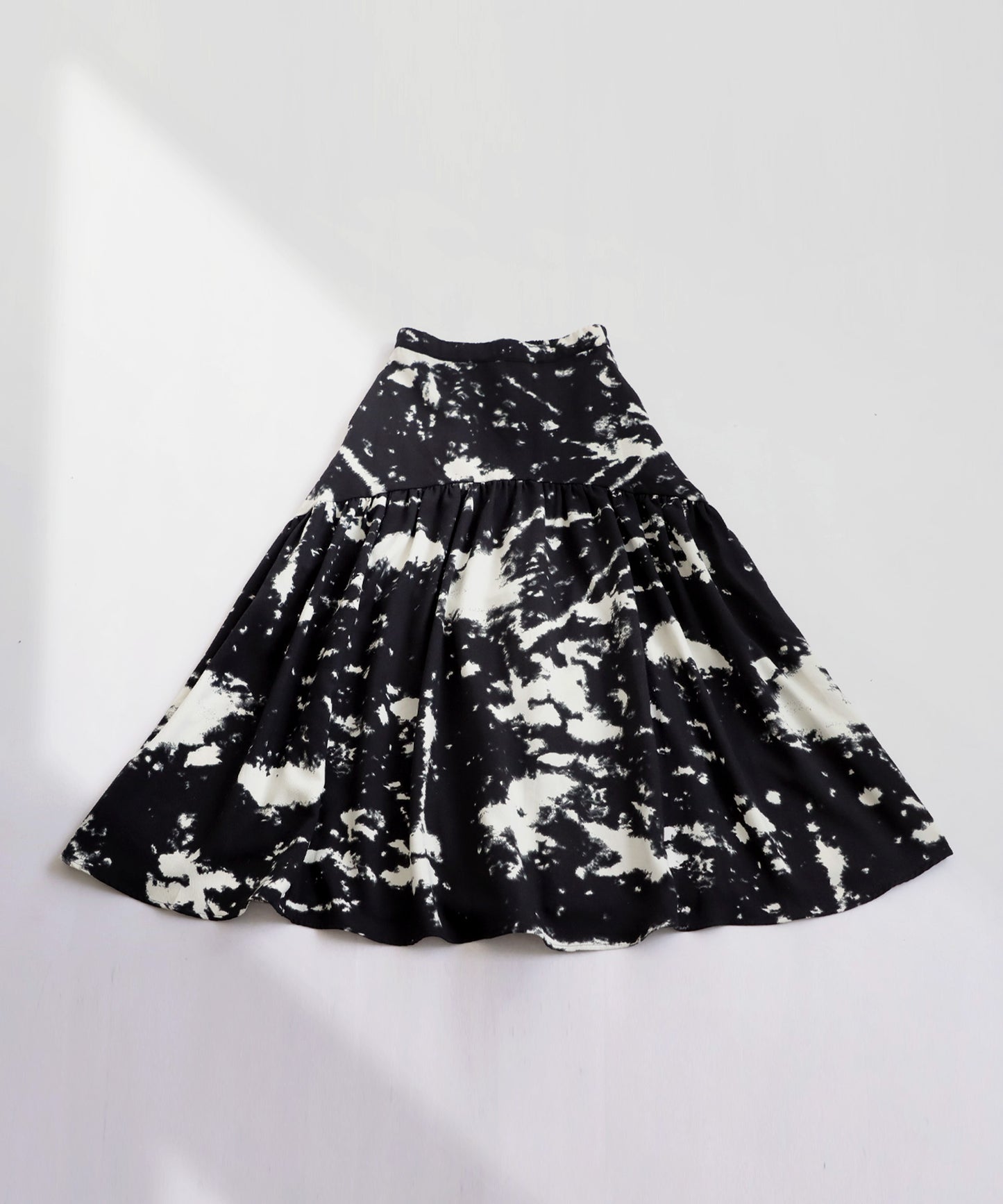 Marble Pattern Flare Skirt Ladies