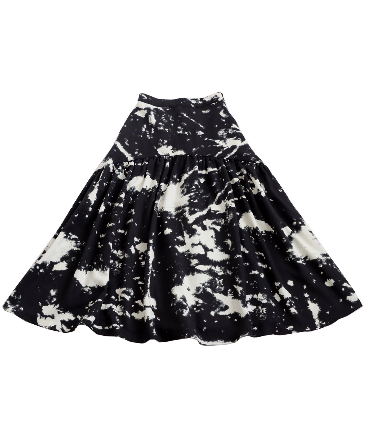 Marble Pattern Flare Skirt Ladies