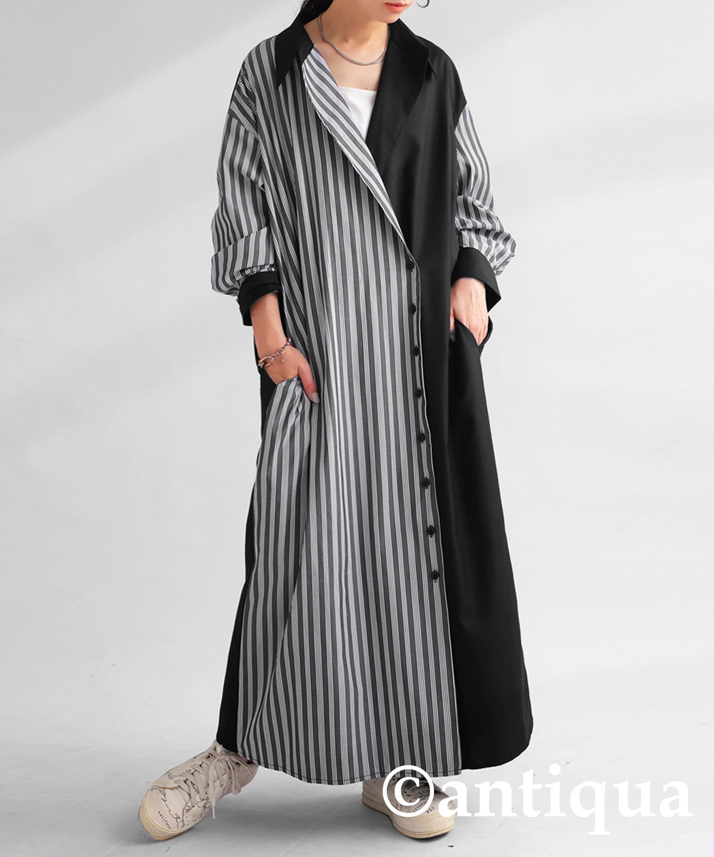 Spliced Striped Dress Ladies