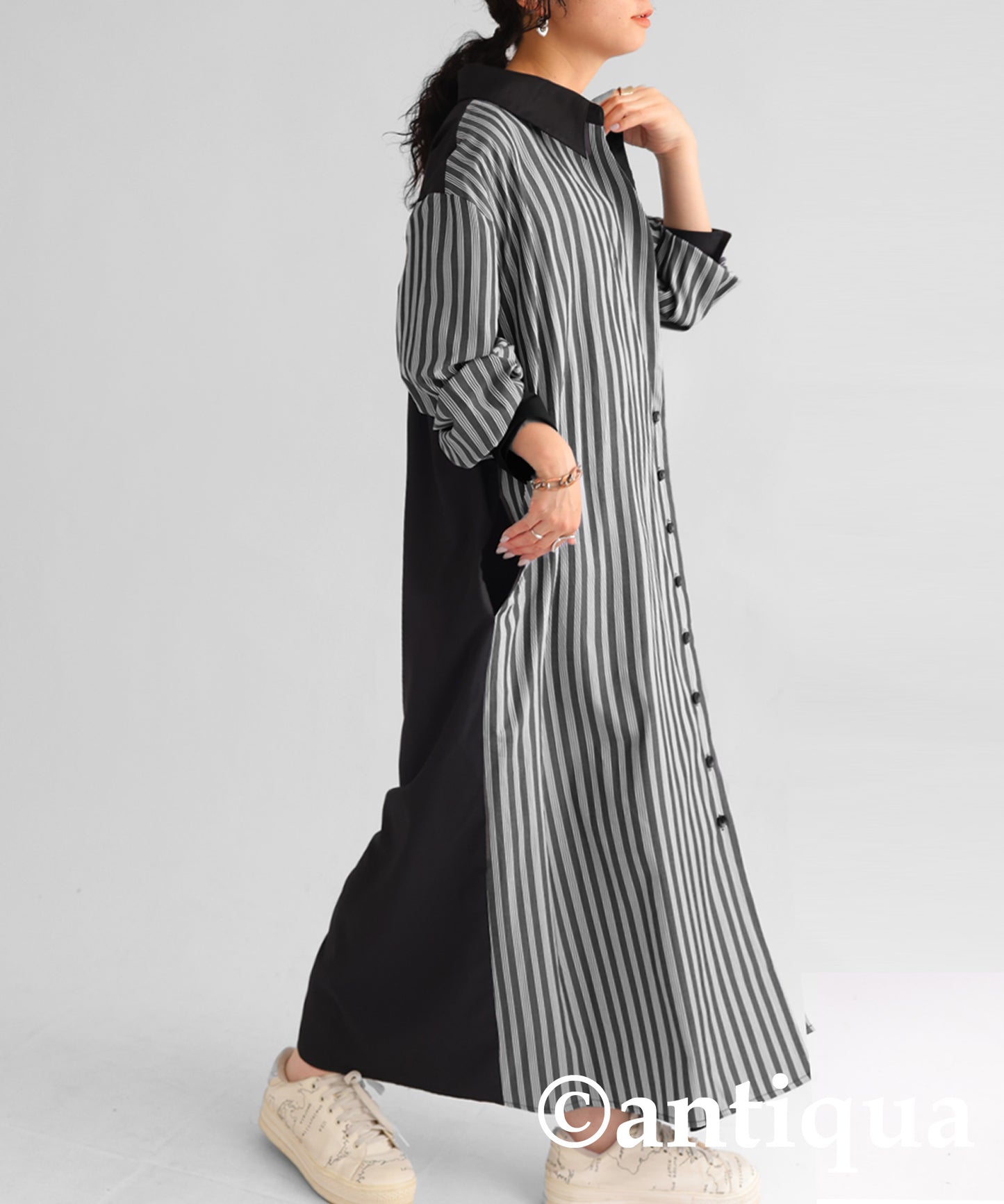 Spliced Striped Dress Ladies