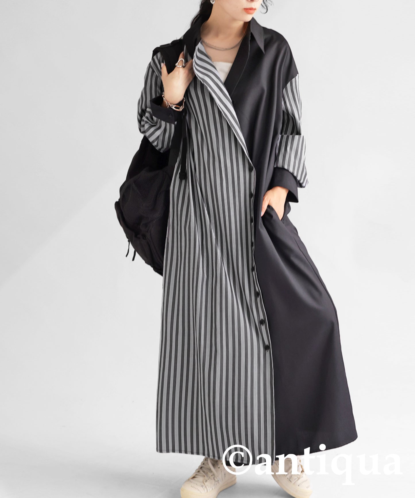 Spliced Striped Dress Ladies