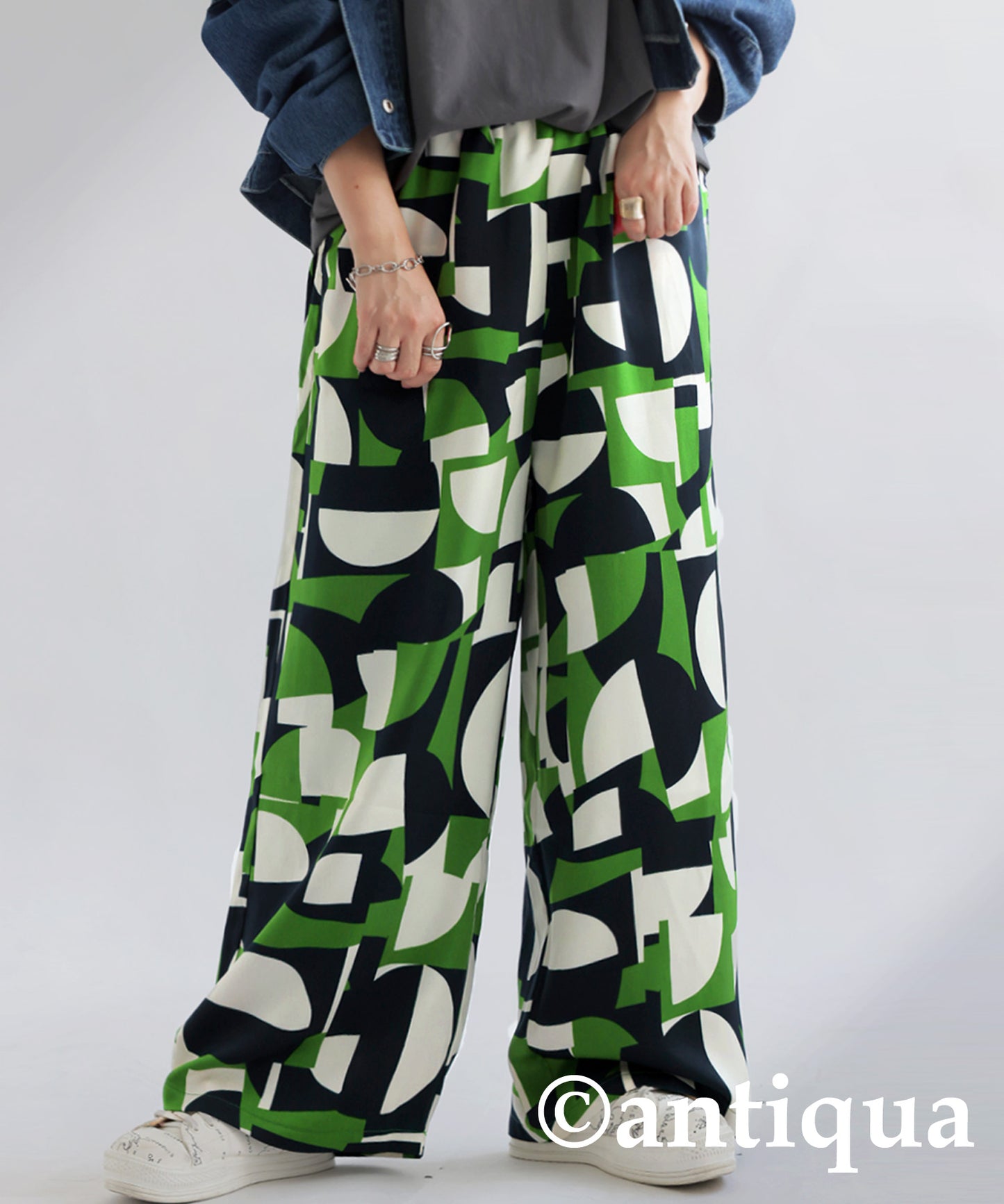 Geometric Pattern Pants Ladies