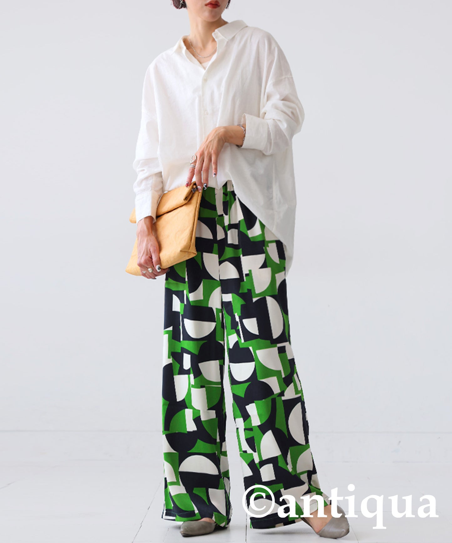 Geometric Pattern Pants Ladies