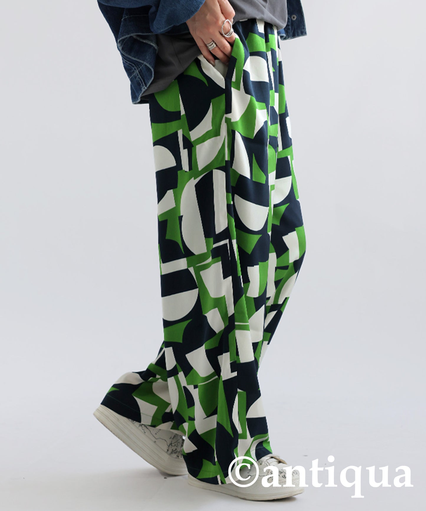 Geometric Pattern Pants Ladies