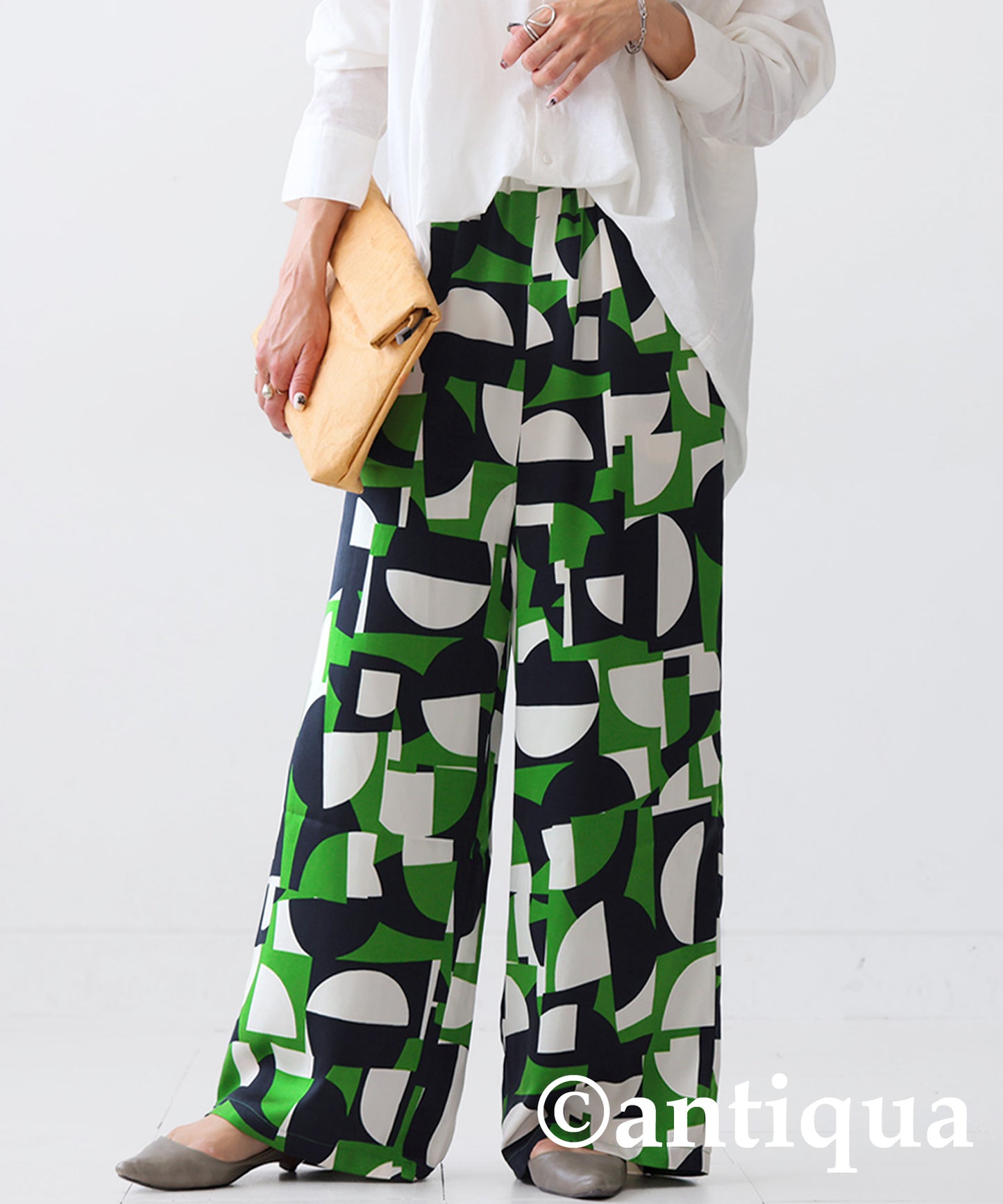 Geometric Pattern Pants Ladies