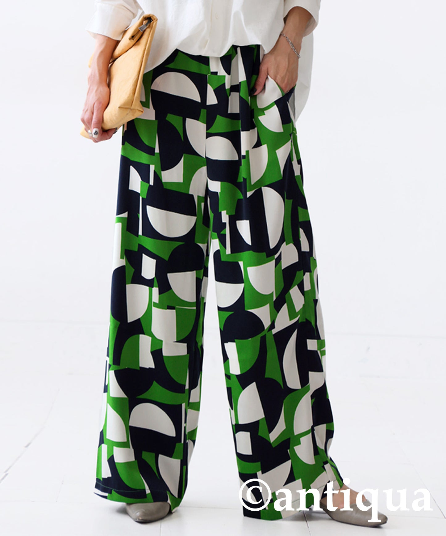 Geometric Pattern Pants Ladies