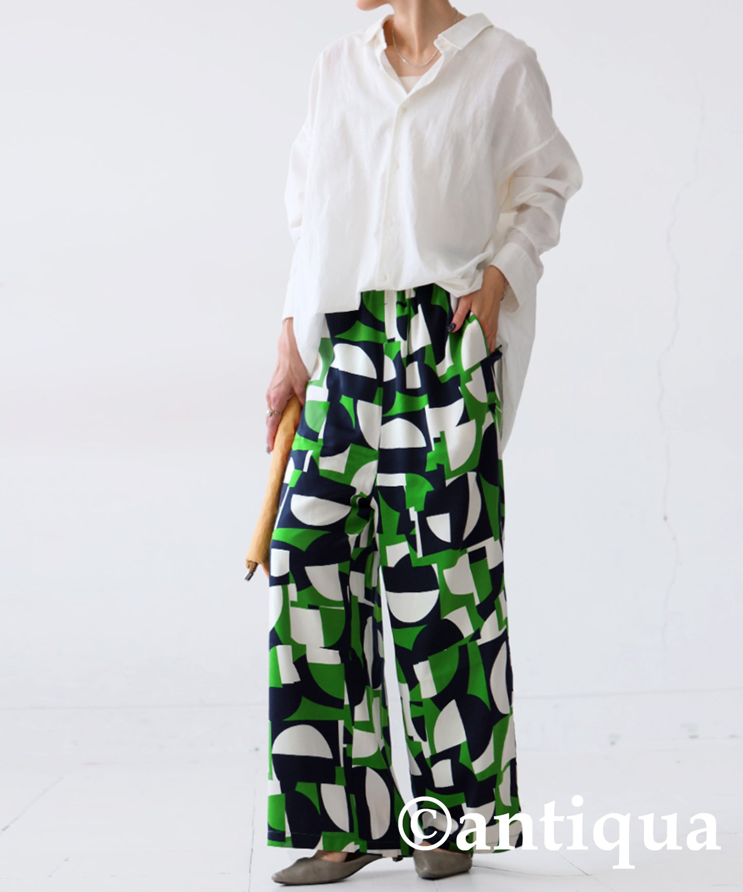 Geometric Pattern Pants Ladies