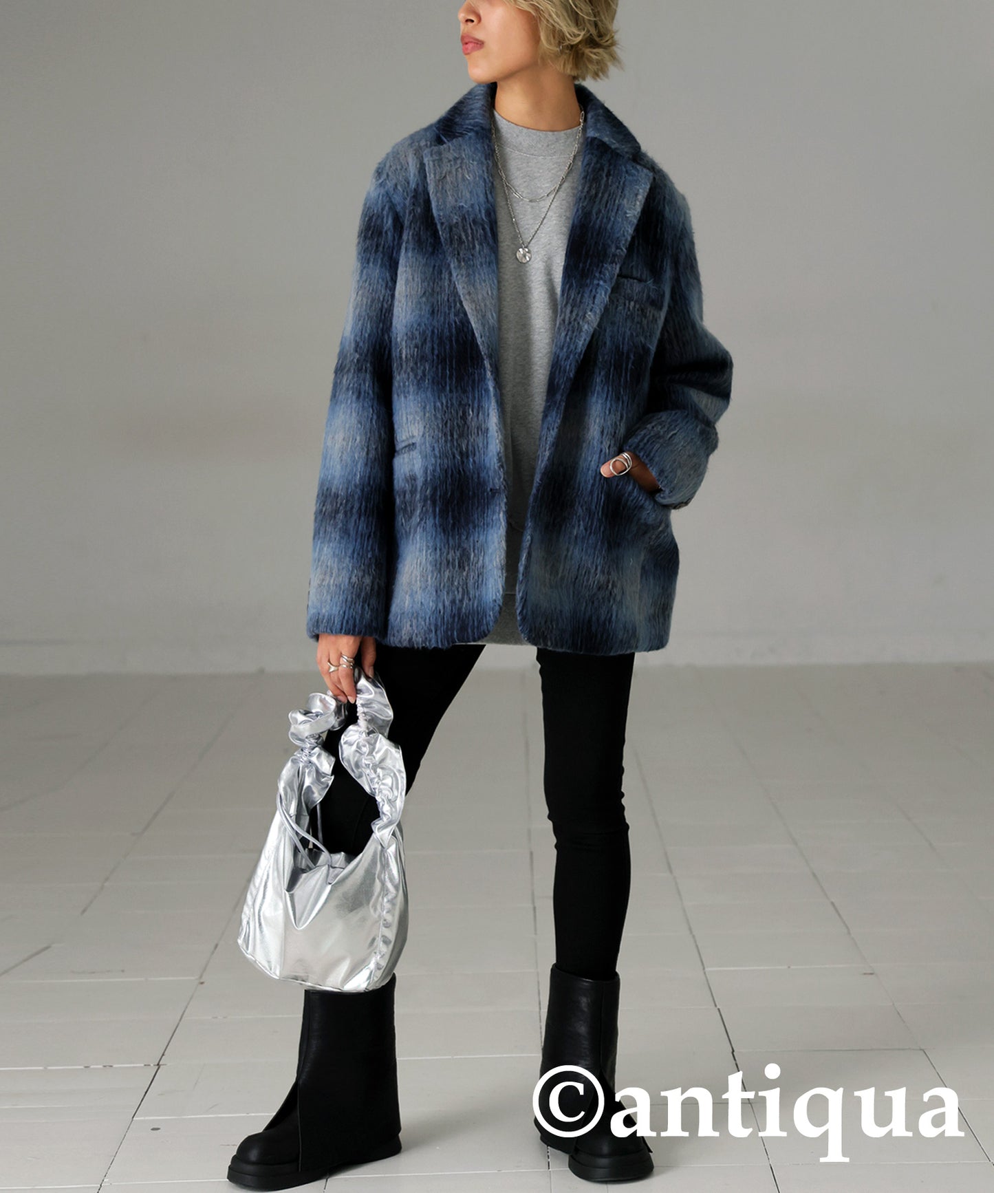 Plaid Tailored Coat Ladies