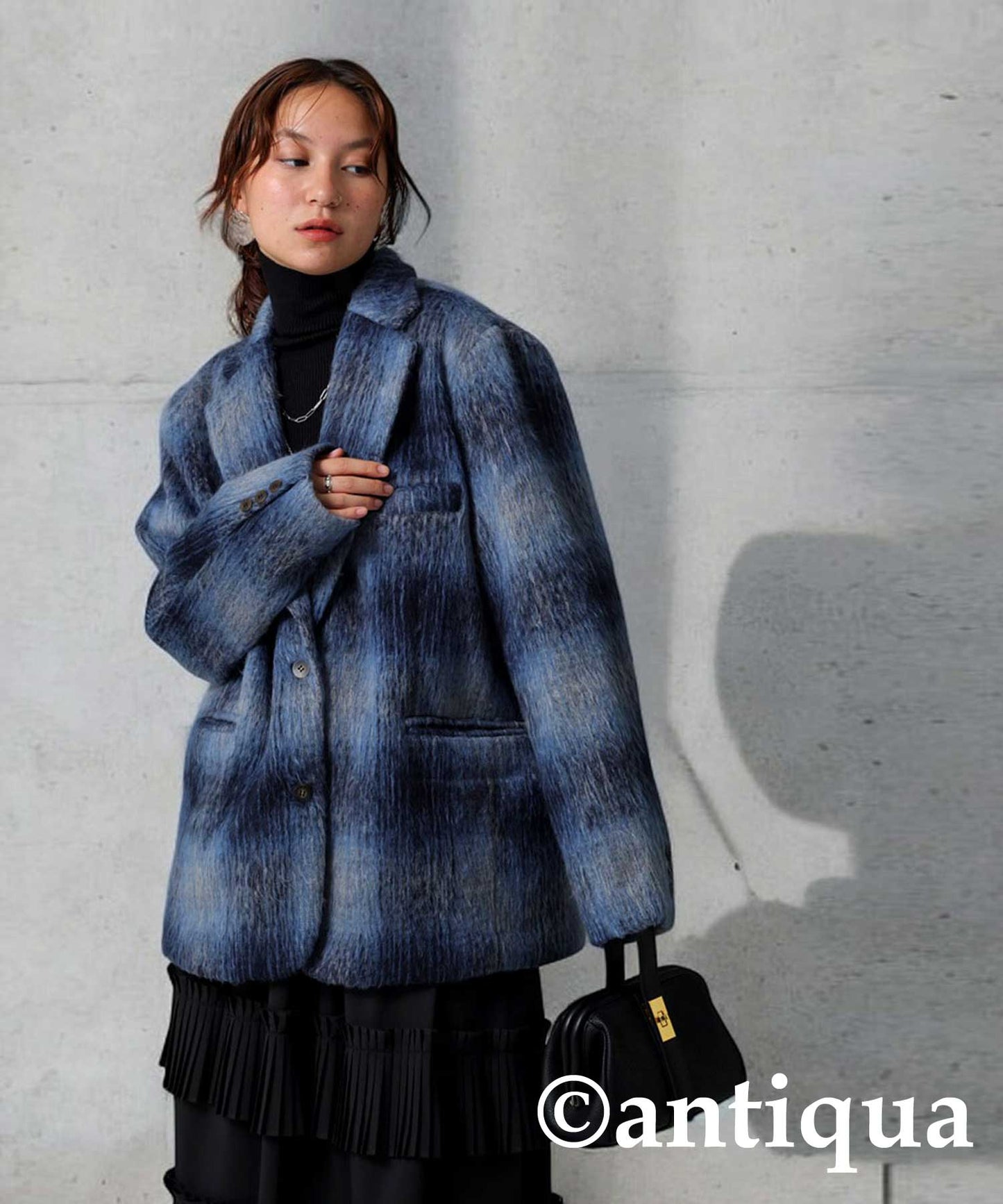 Plaid Tailored Coat Ladies