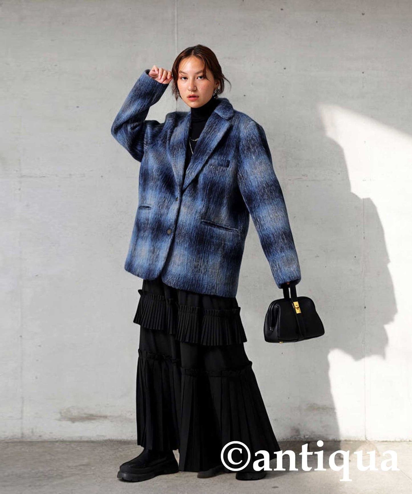 Plaid Tailored Coat Ladies