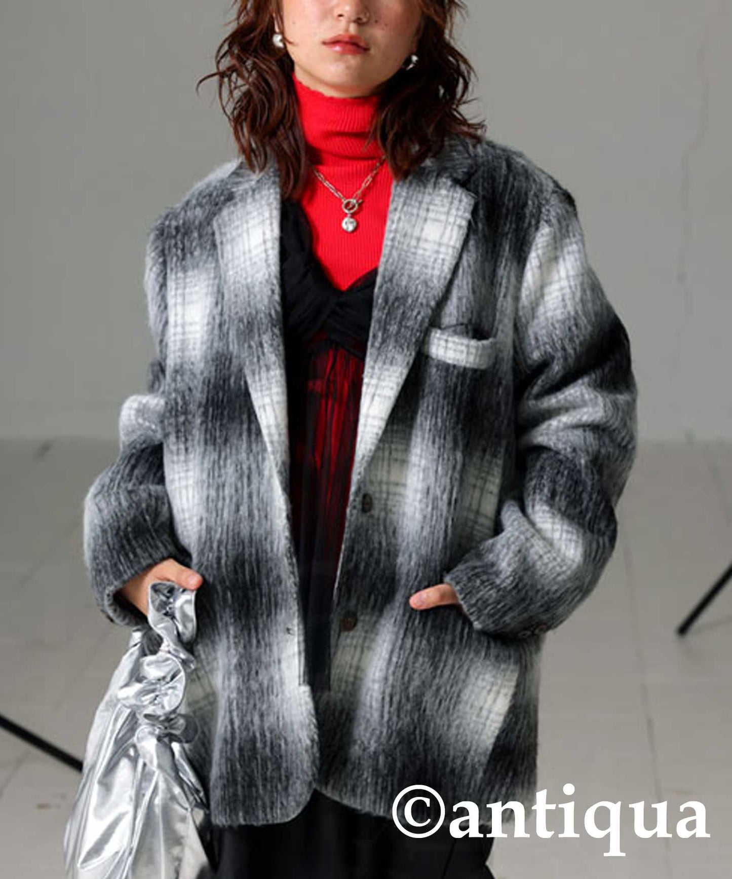 Plaid Tailored Coat Ladies