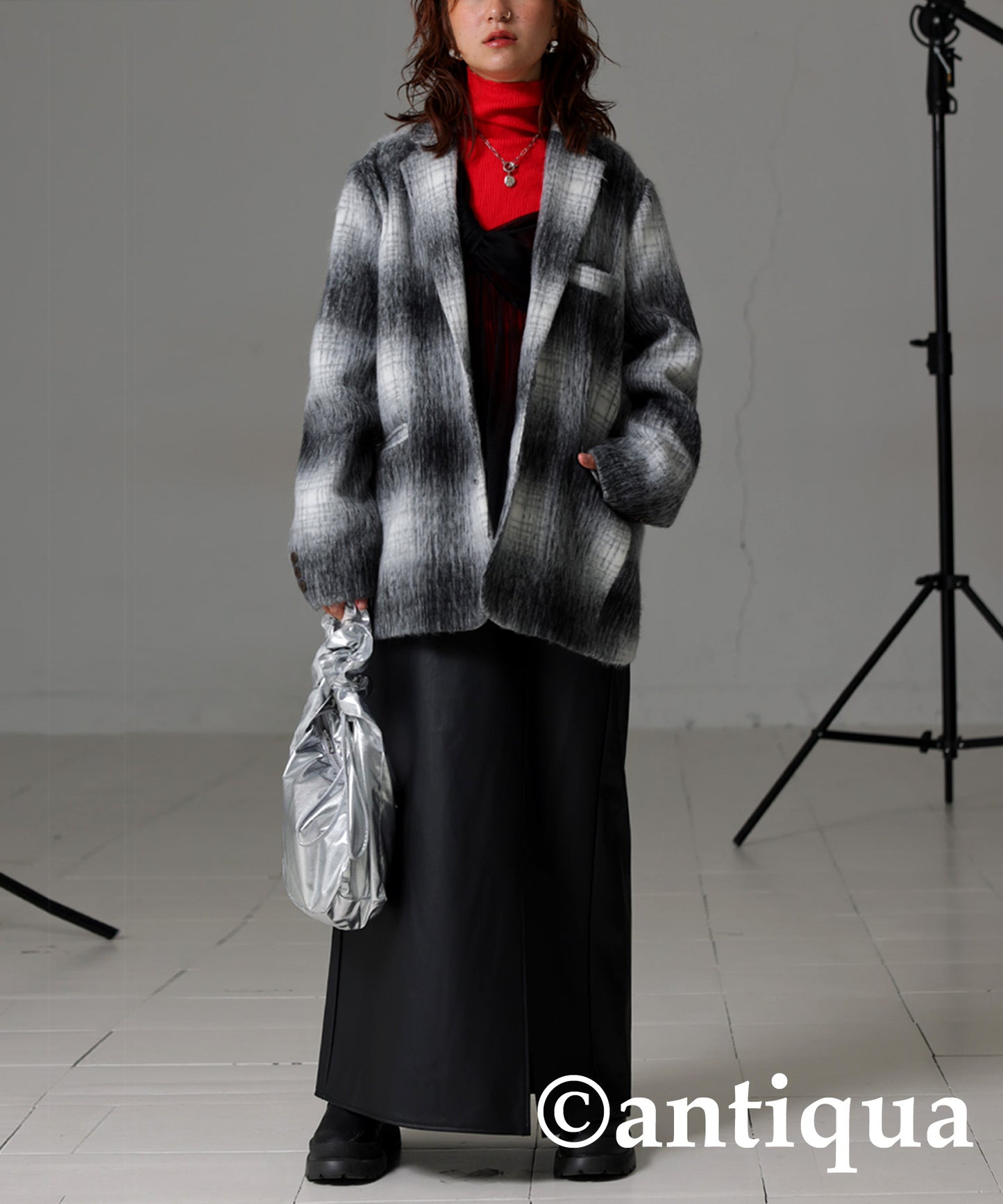 Plaid Tailored Coat Ladies