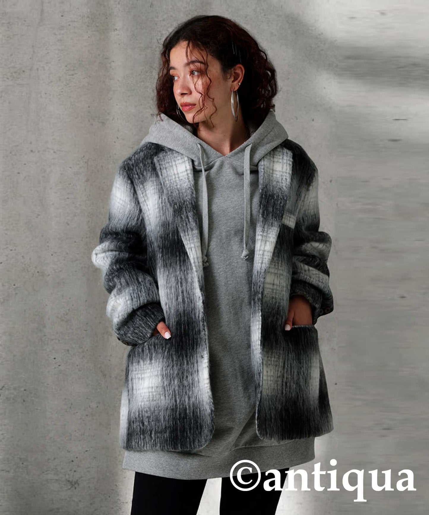 Plaid Tailored Coat Ladies