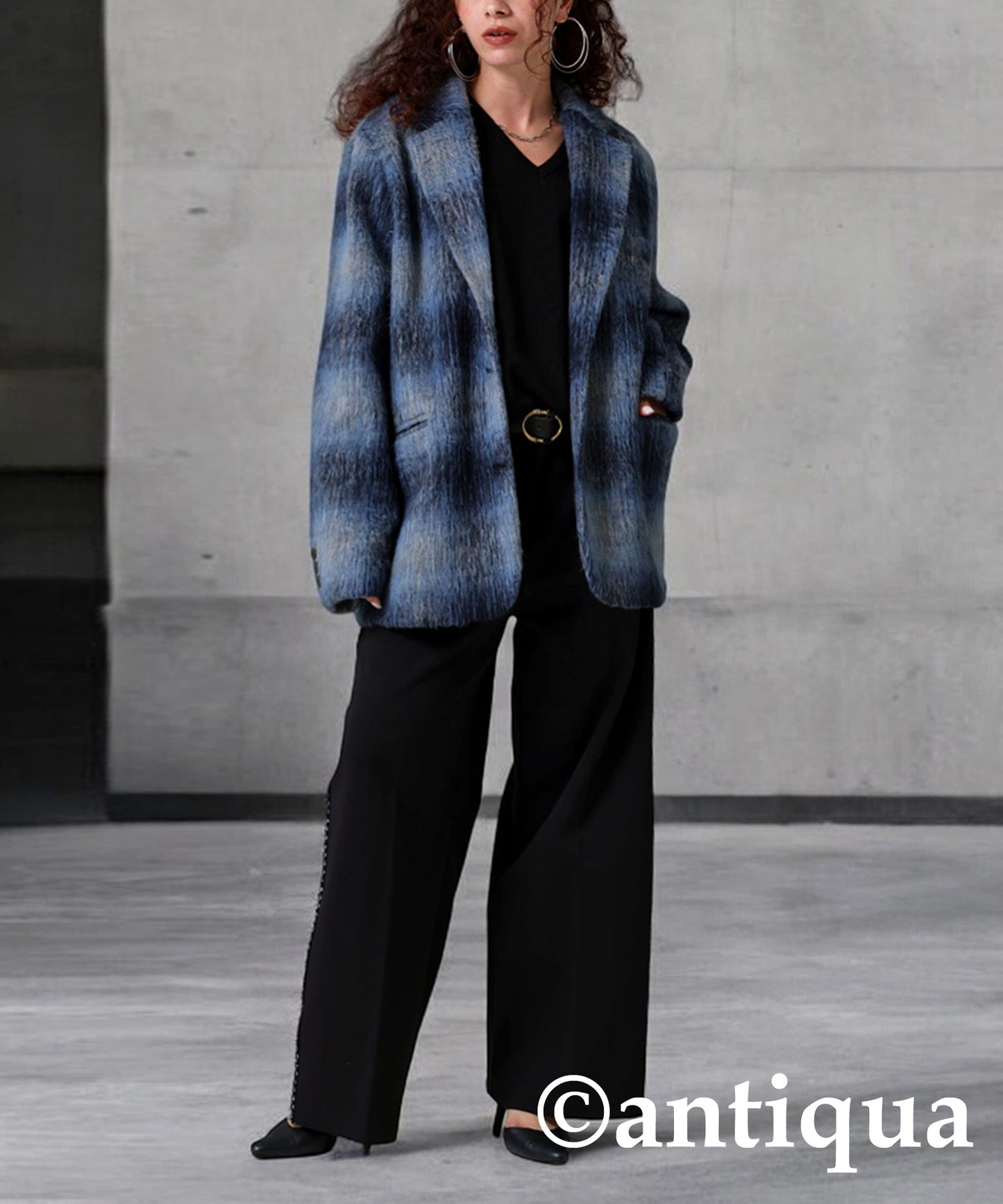 Plaid Tailored Coat Ladies