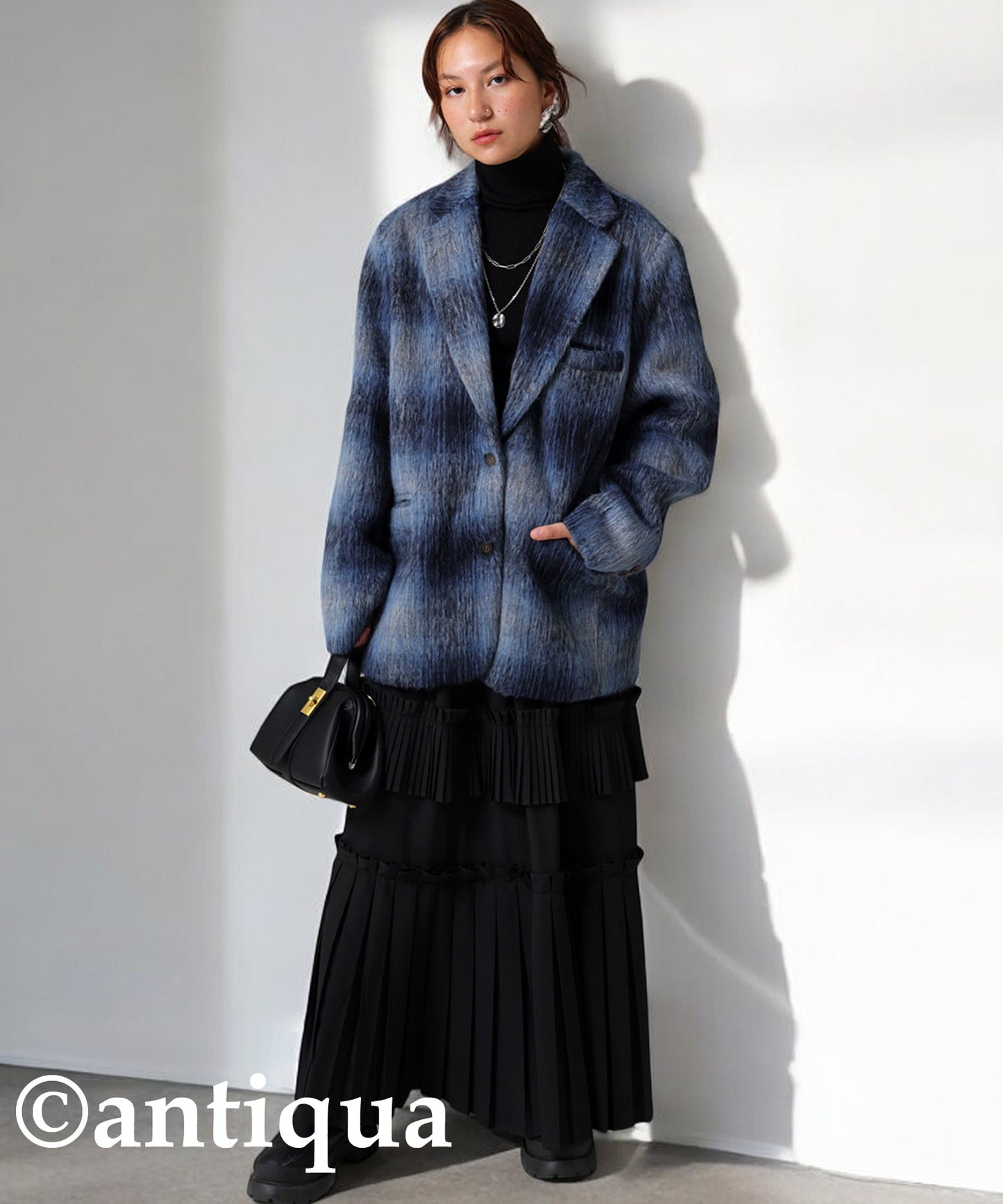 Plaid Tailored Coat Ladies